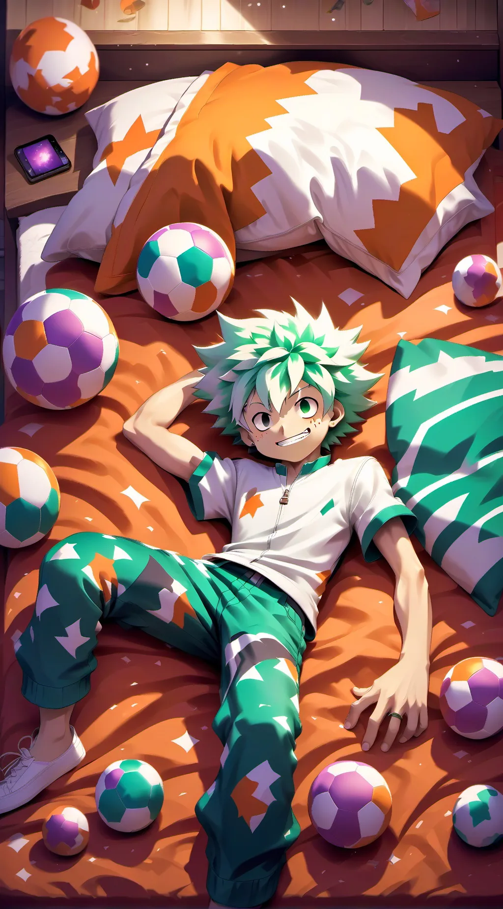 ai character: denku's sleepover background