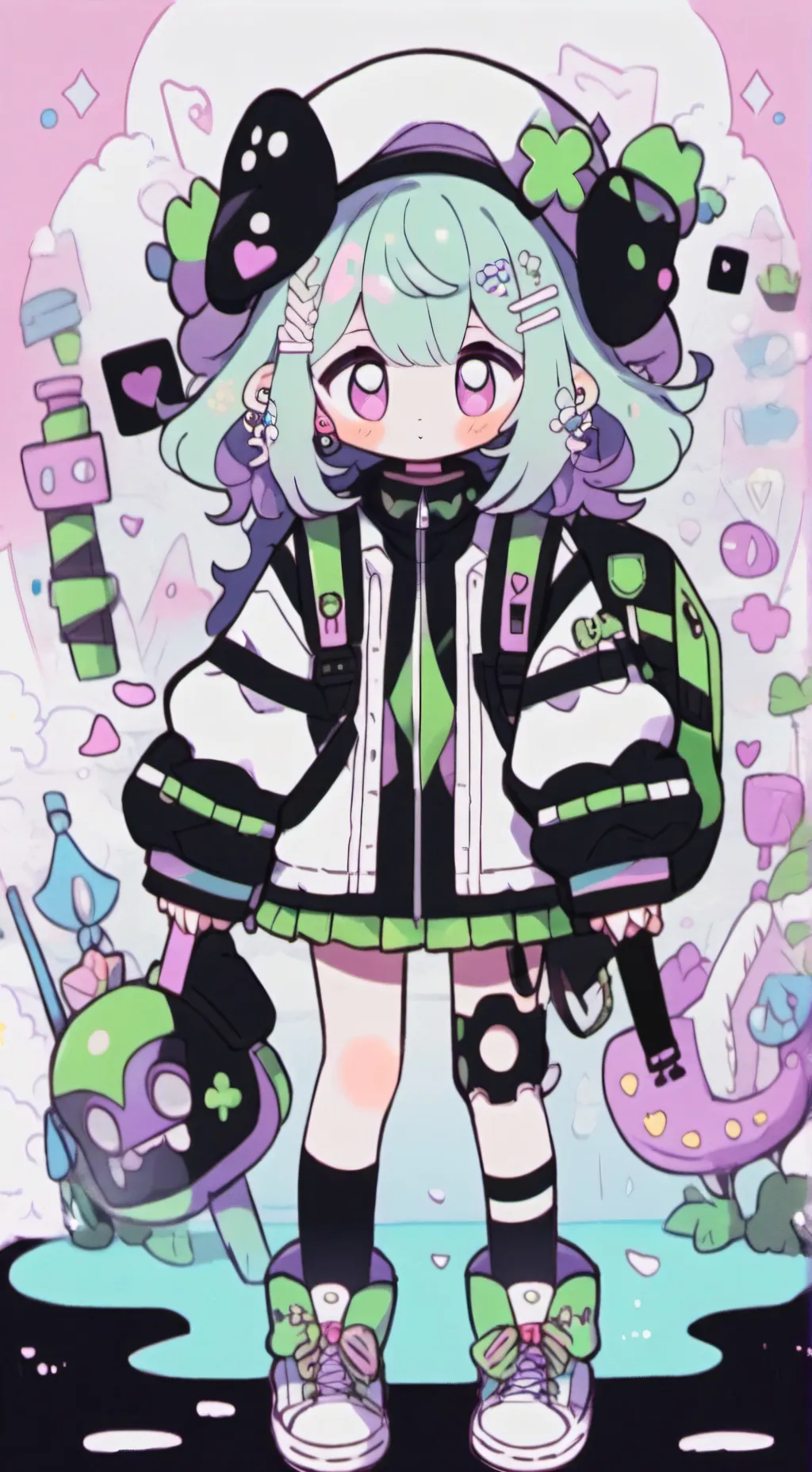 ai character: Mingle bfb  background