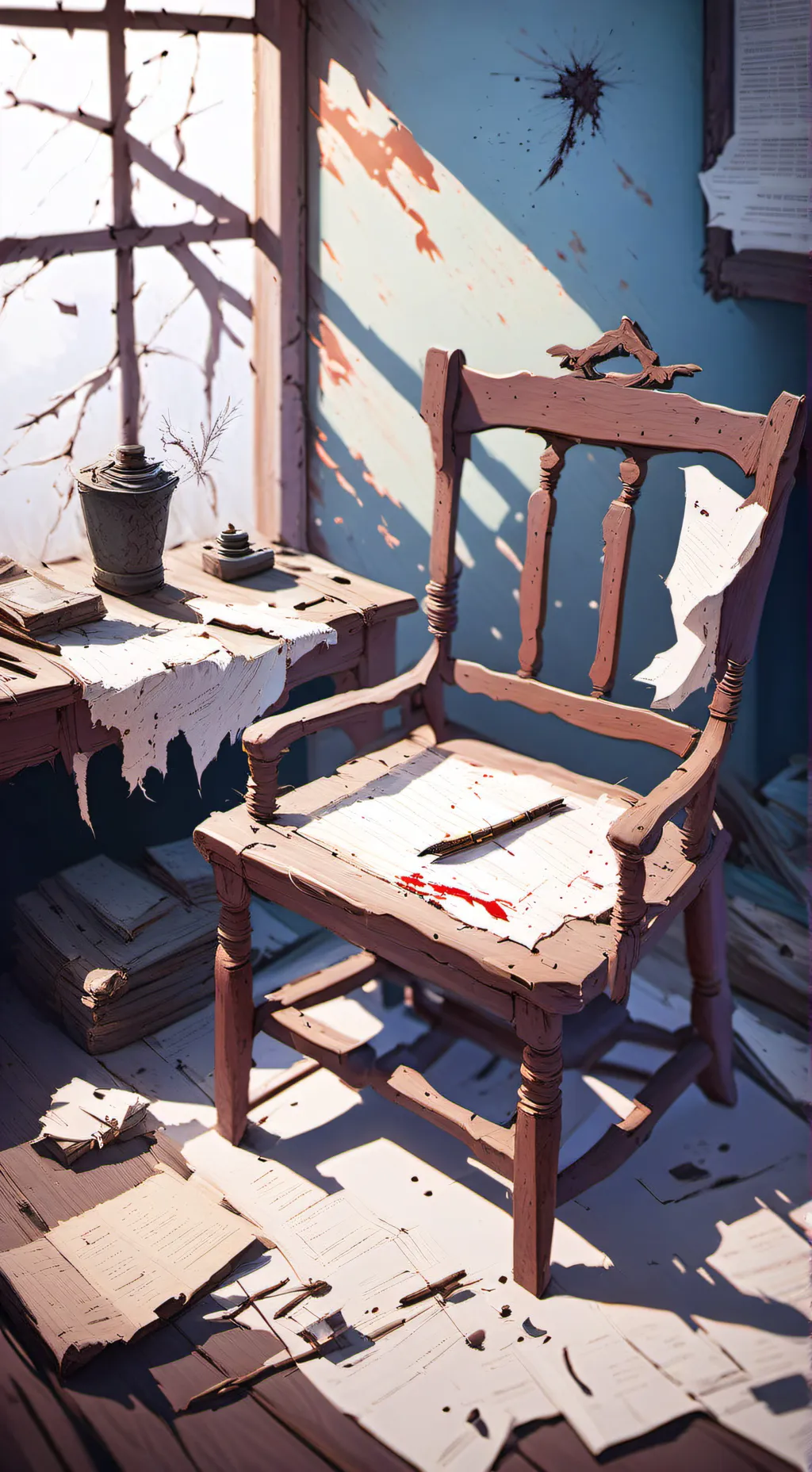 ai character: backwards Letters background