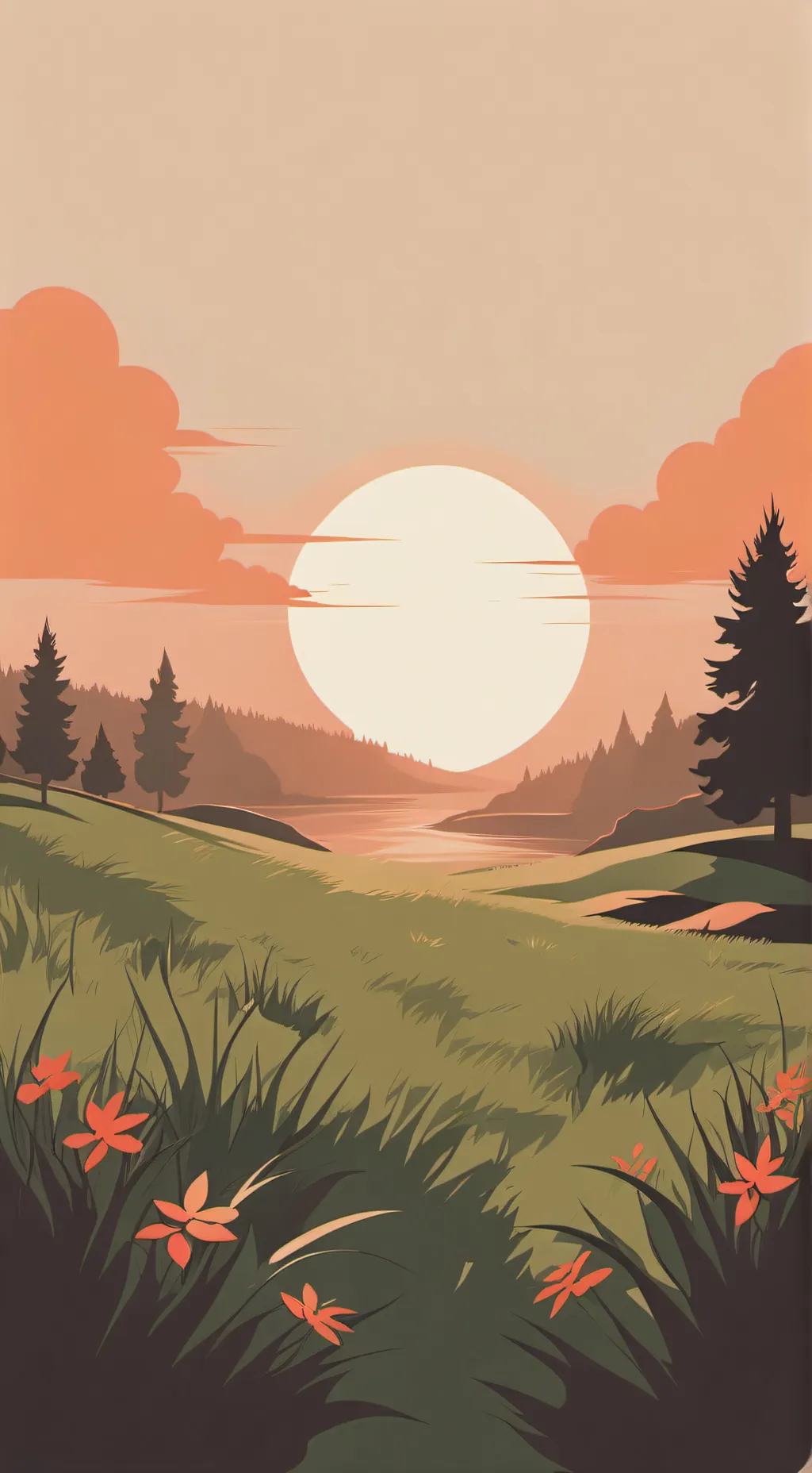 ai character: Grass background