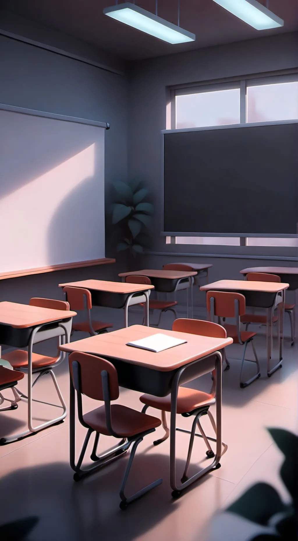 ai character: Classroom background