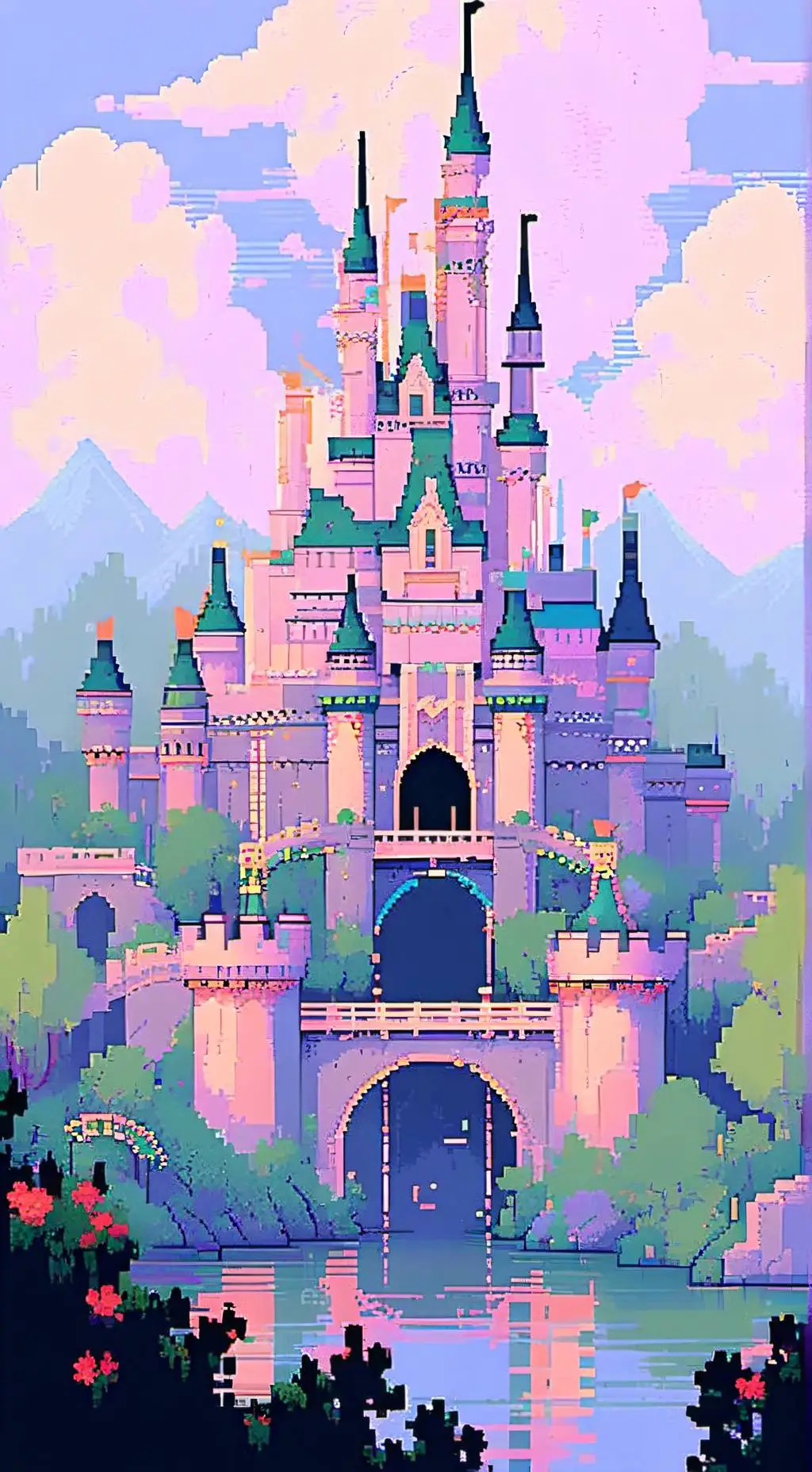 ai character: mha theme park!! background
