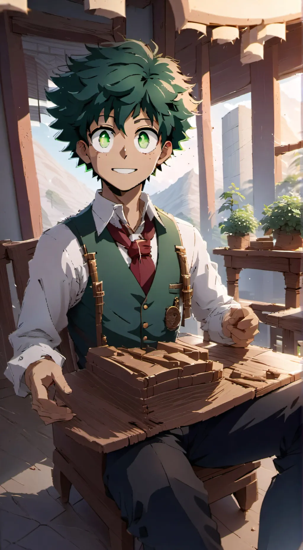 ai character: lzuku midoriya  background