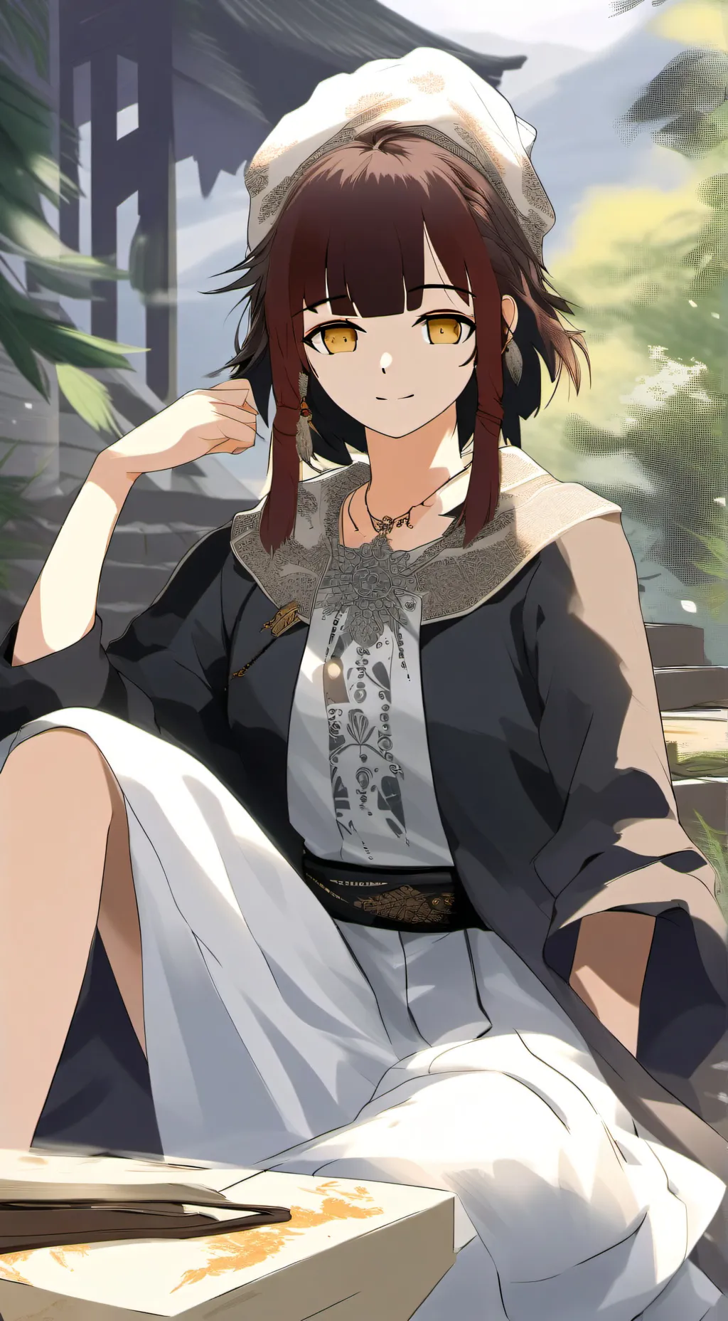 ai character: ★rosie｡𖦹°‧ background