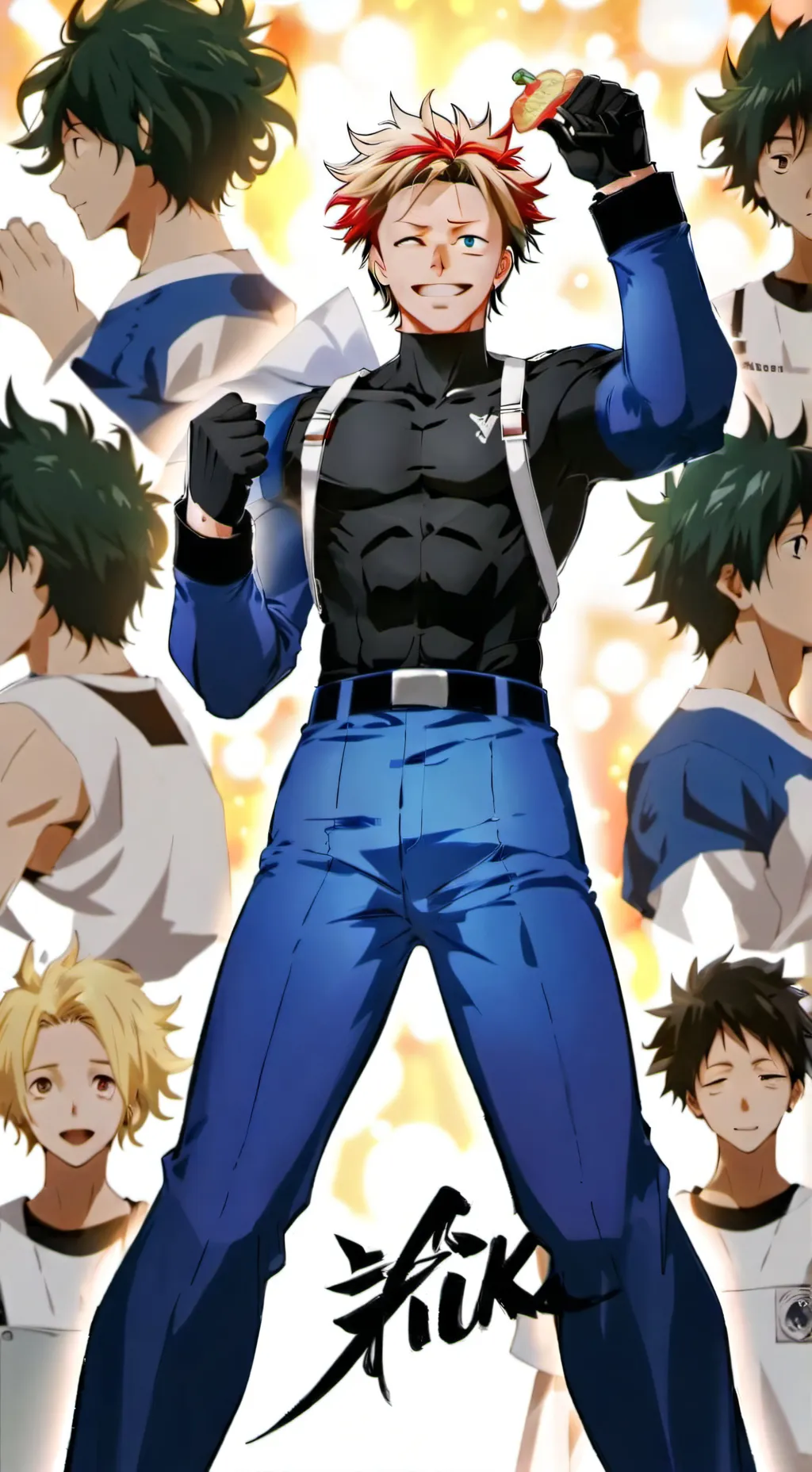 ai character: mha daddy meme IDK background