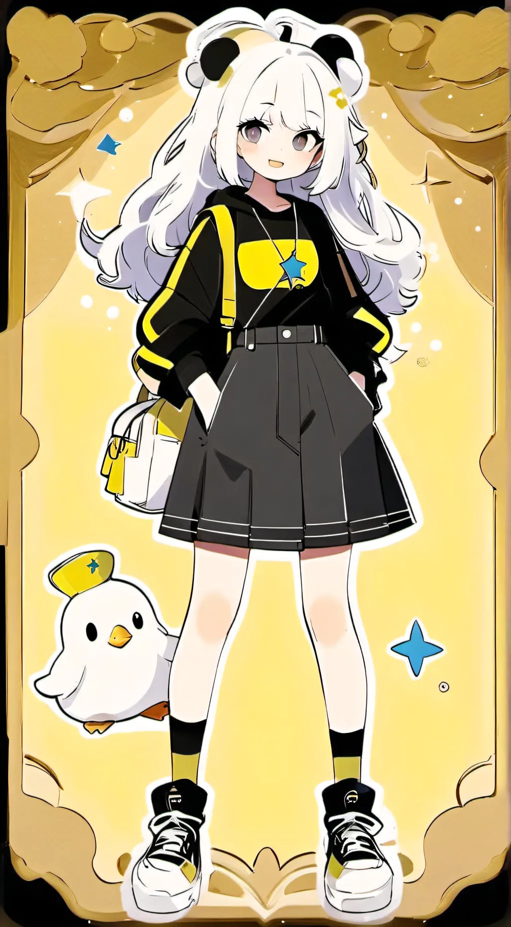 ai character: Bubble background