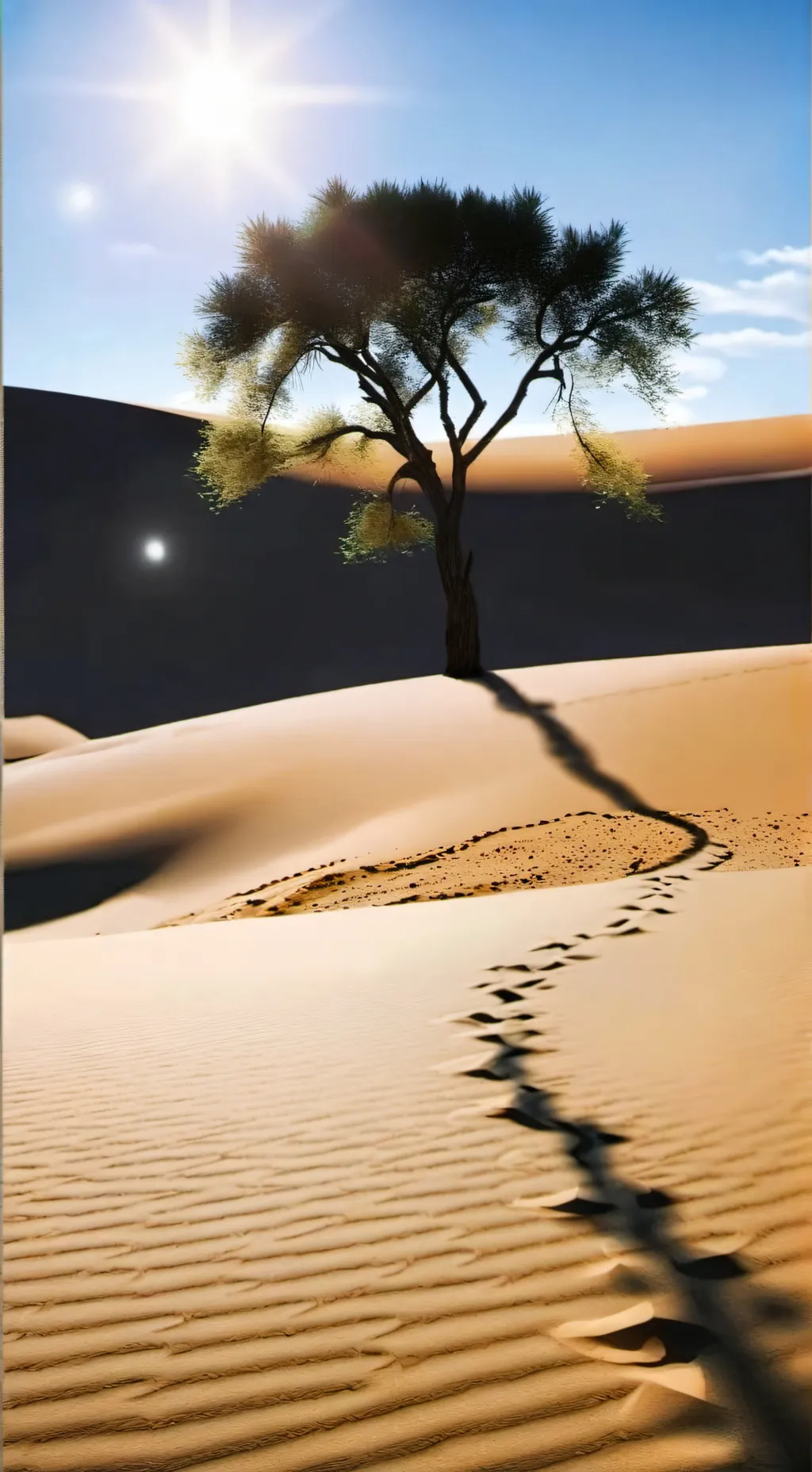 ai character: mha in desert  background