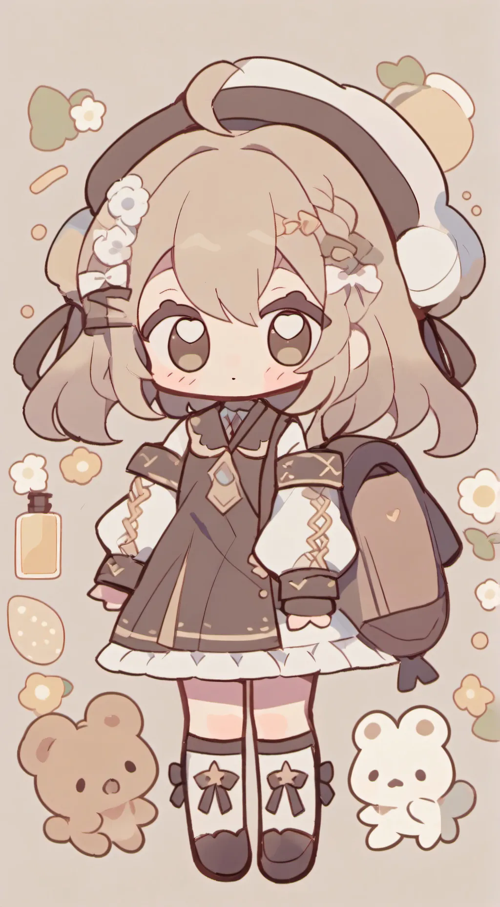 ai character: Spunki baby brud background