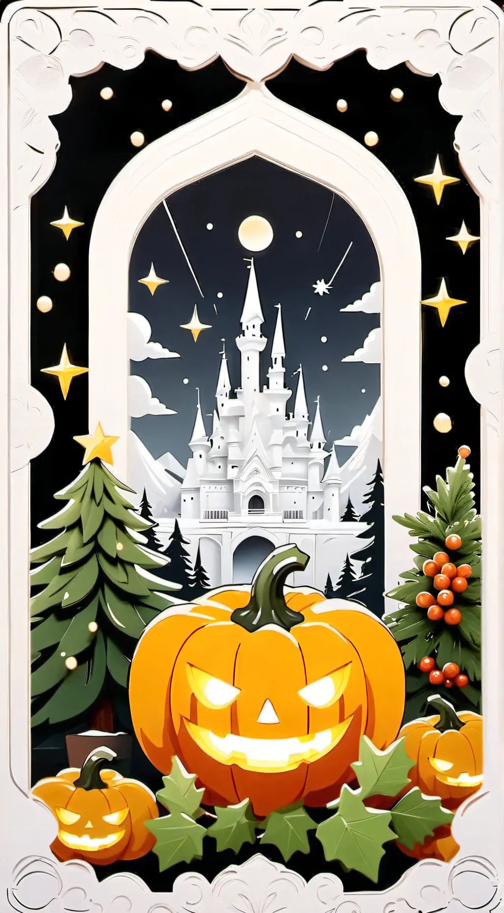 ai character: 🎃🎄🎅👻 background