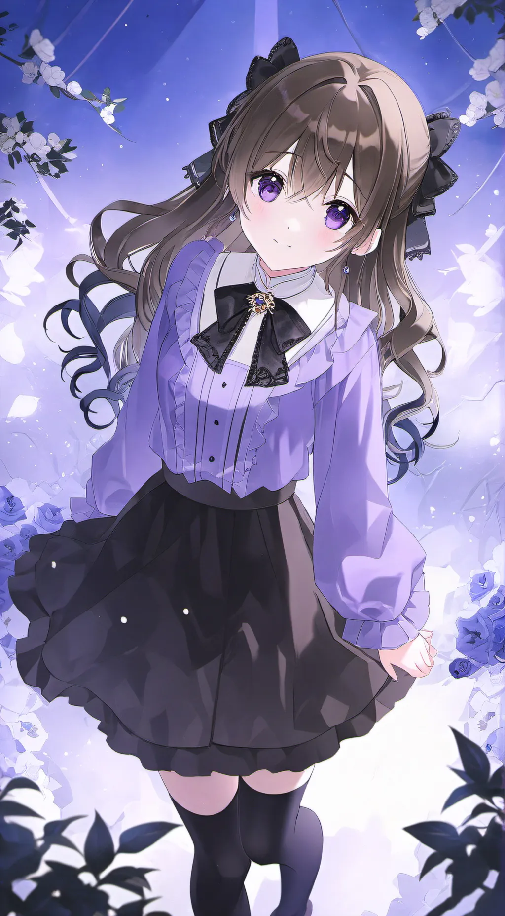 ai character: golden moon background