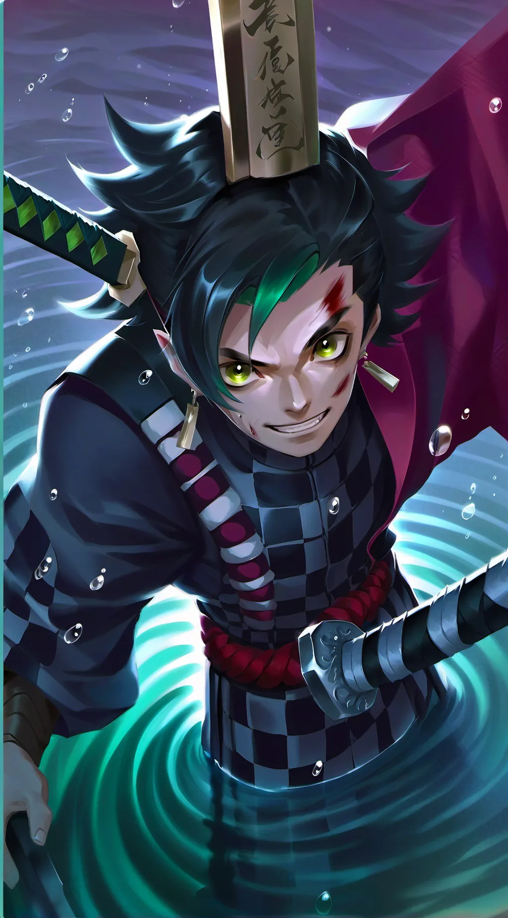 ai character: Tanjiro Kamado background