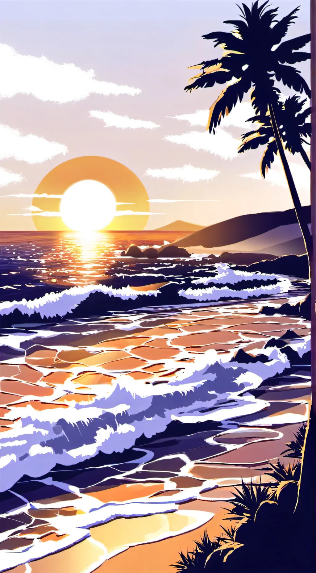 ai character: 🪷One Piece beach🪷 background