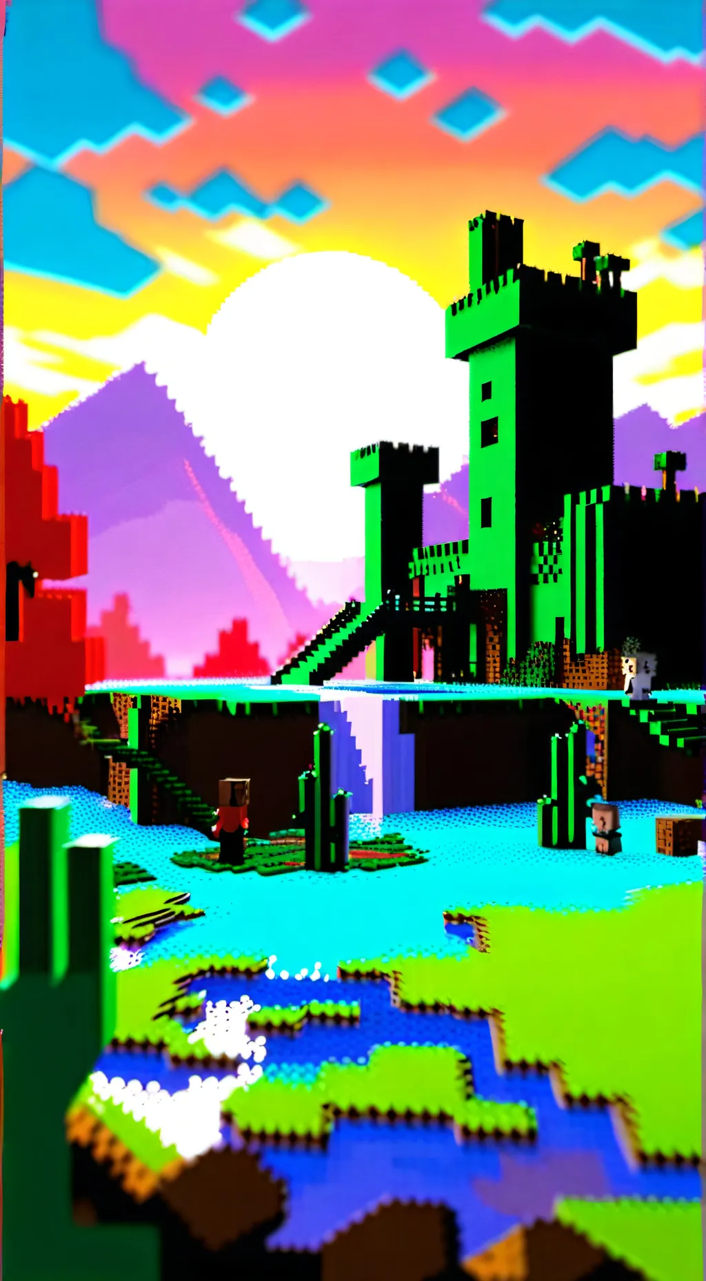 ai character: sprunki Mine background