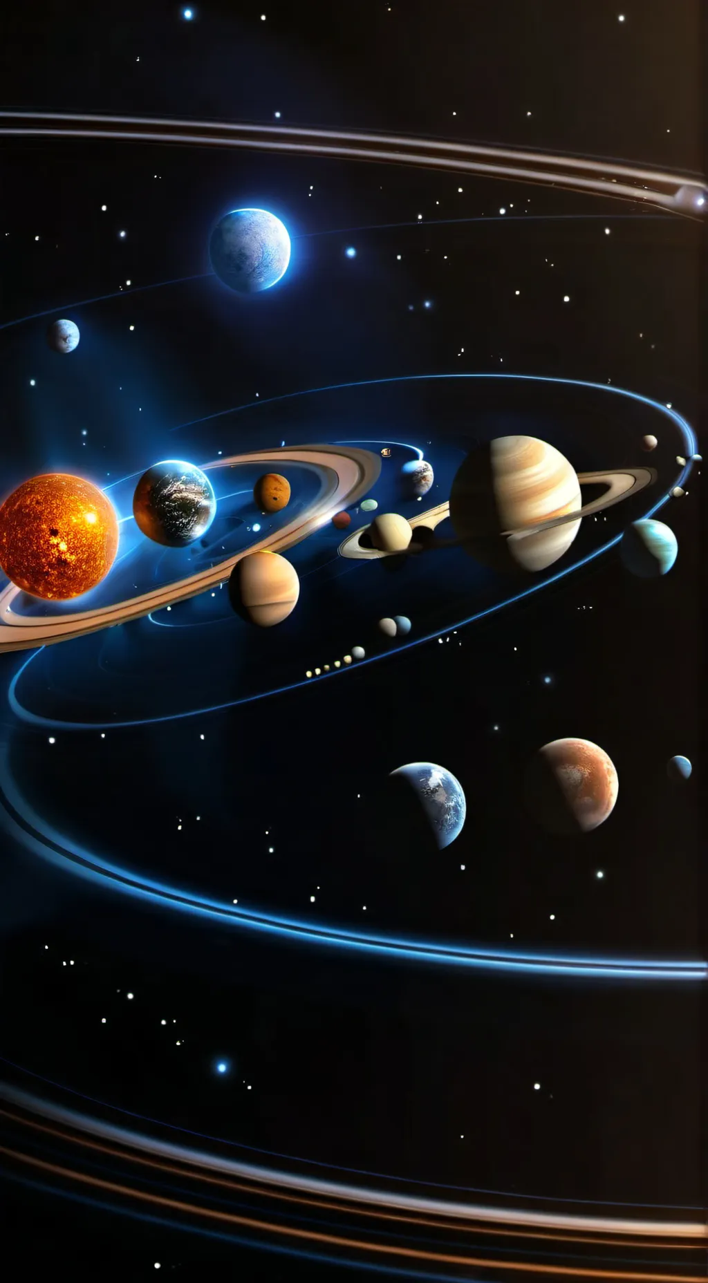ai character: Solar system background