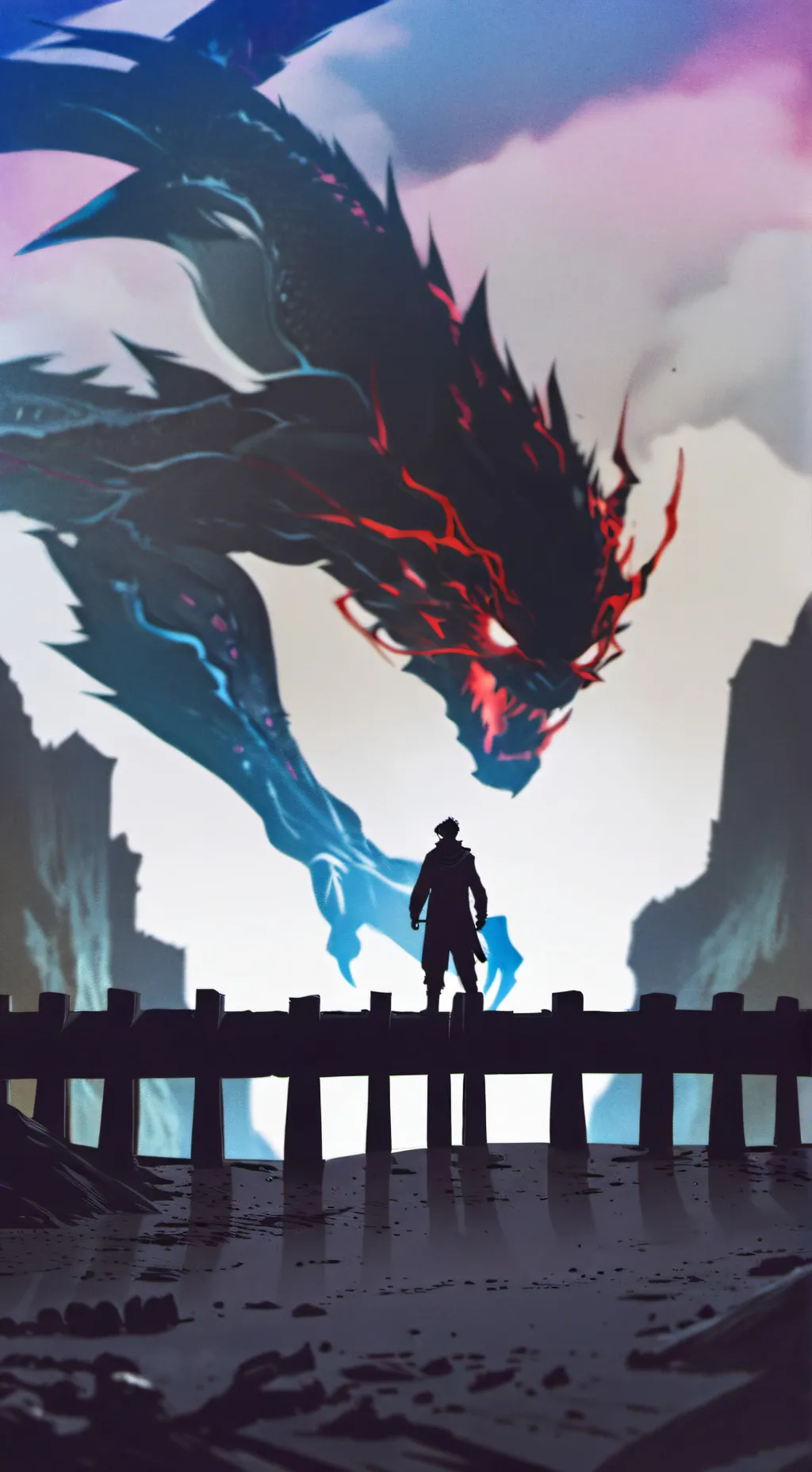 ai character: dark dragon  background