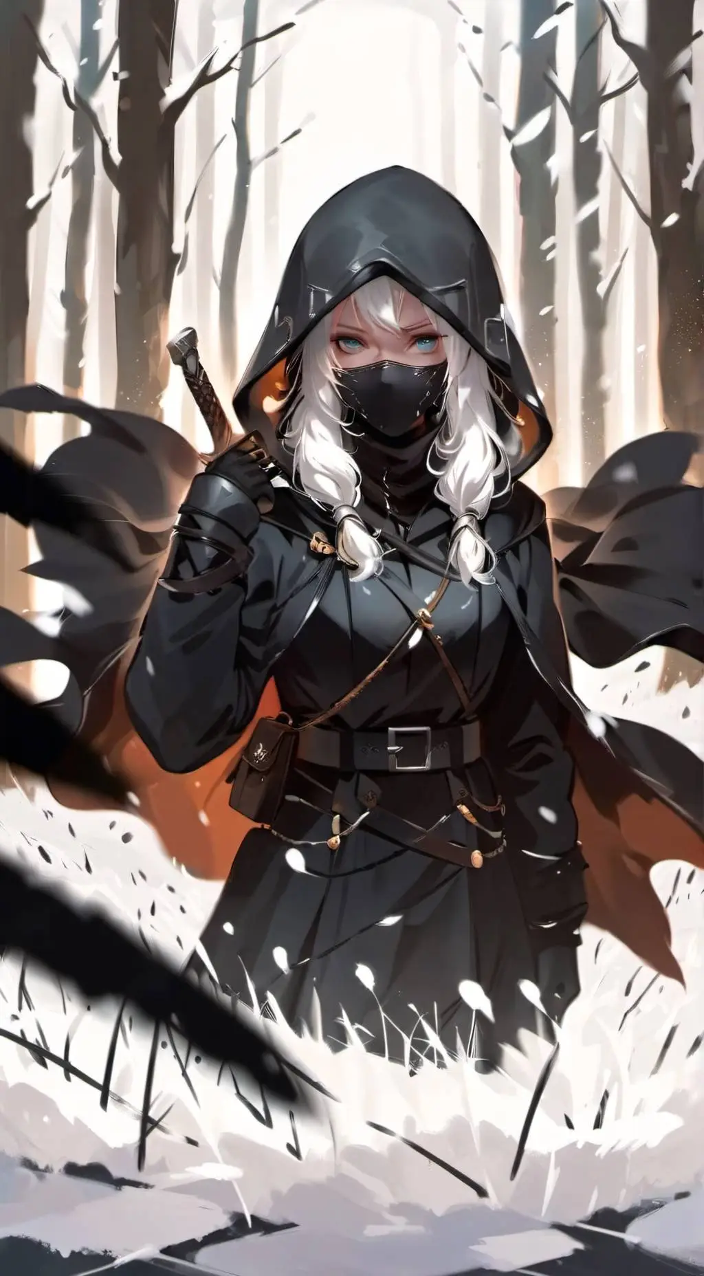 ai character: Snow background