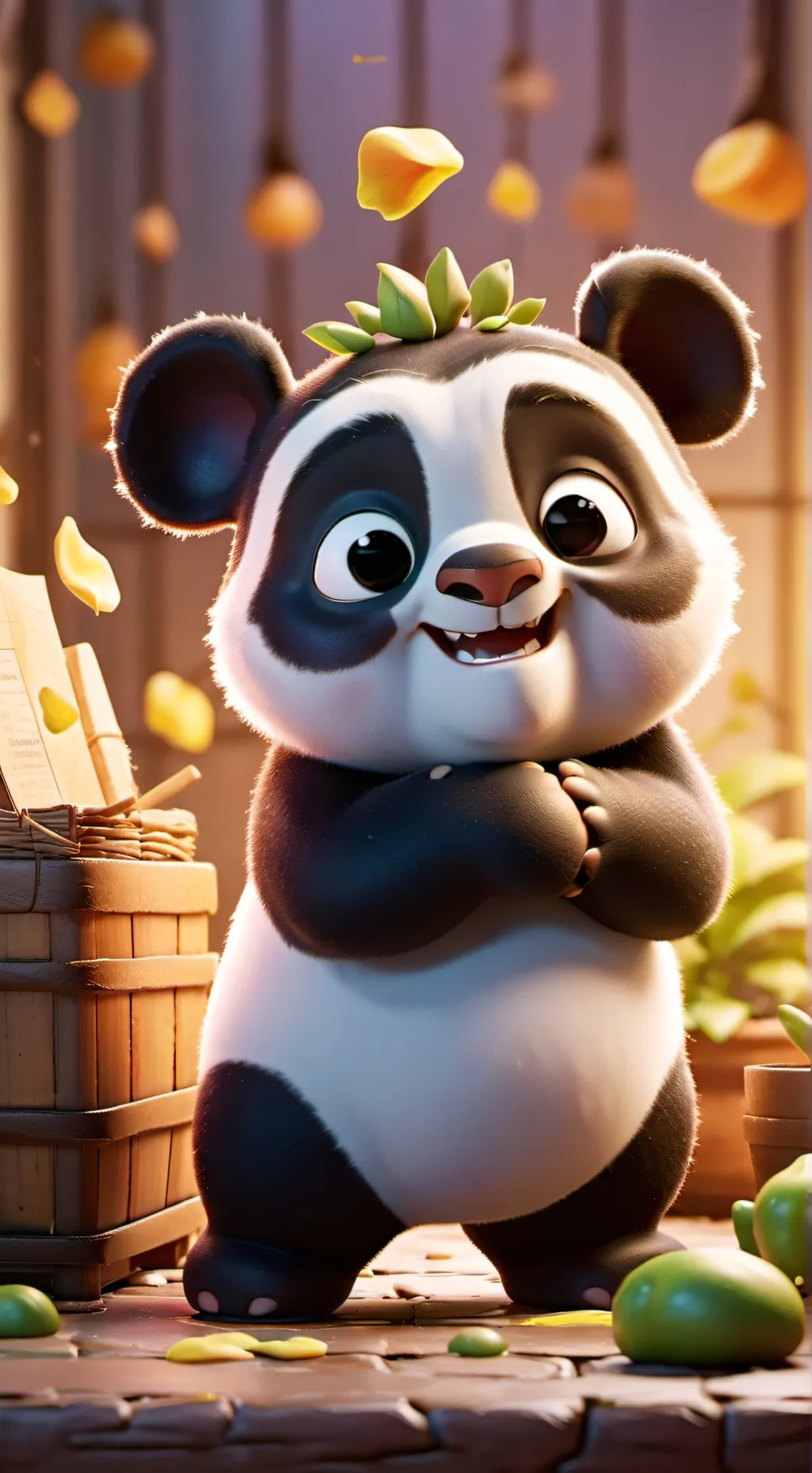 ai character: pequeño pandita background