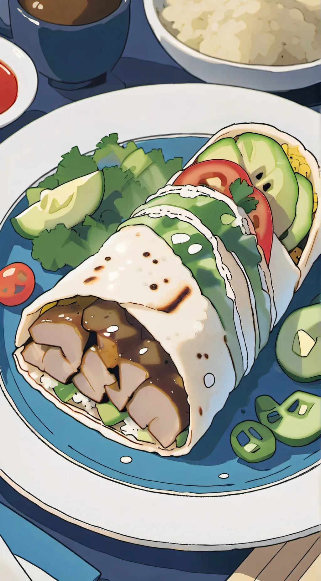 ai character: Burrito background