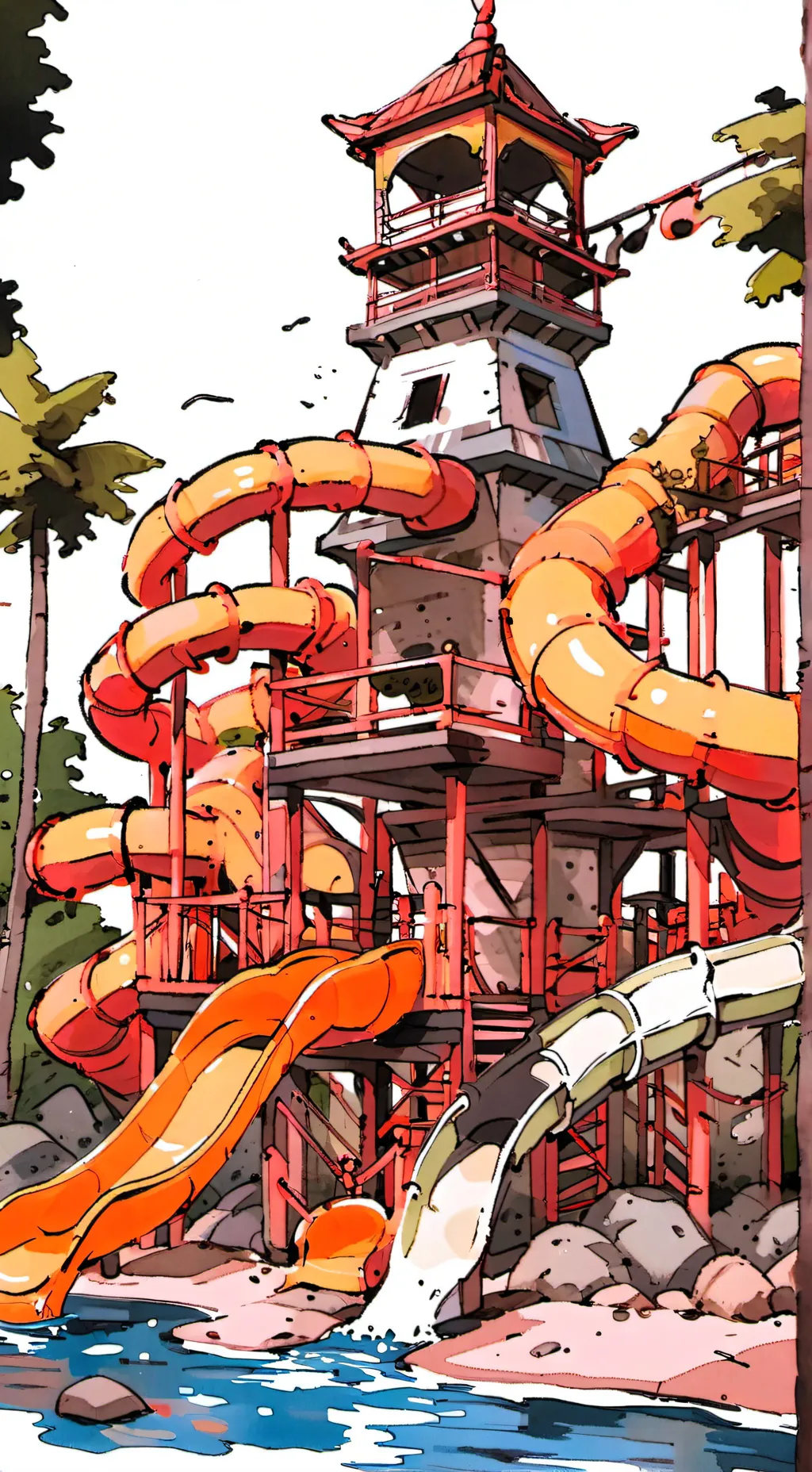 ai character: FPE water park  background