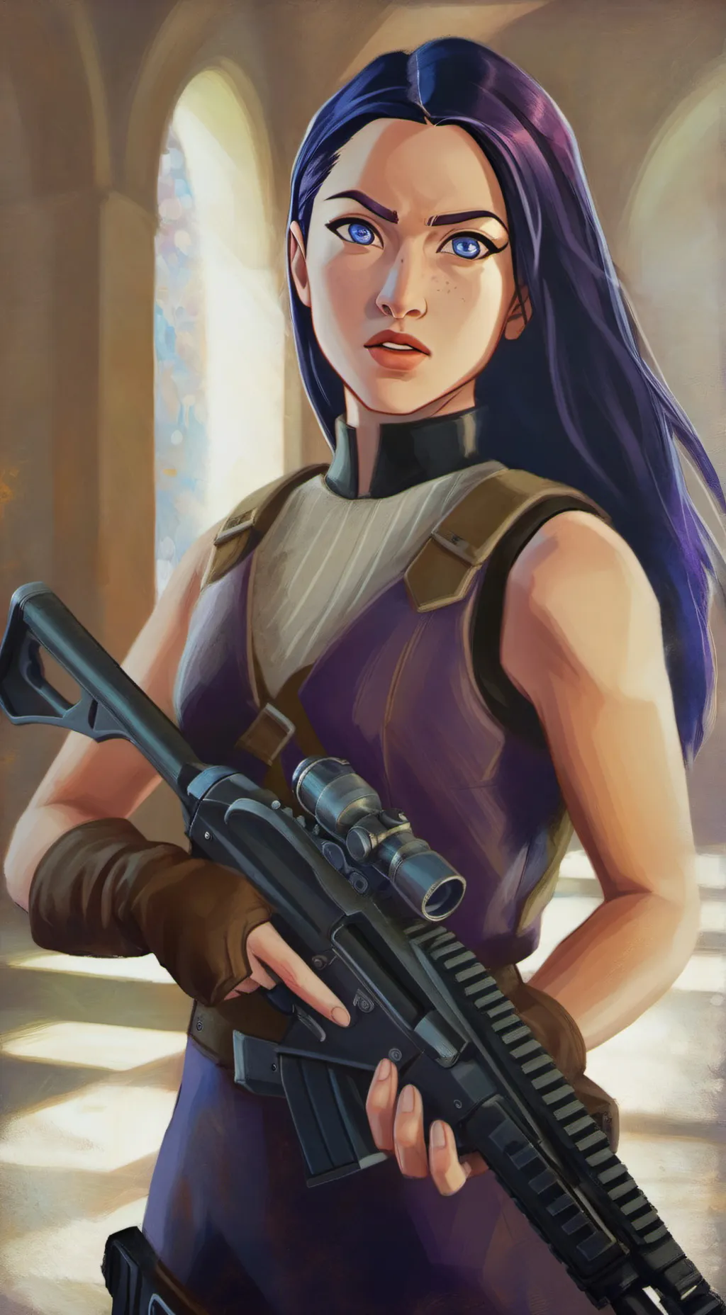ai character: Charlotte Kiramman background