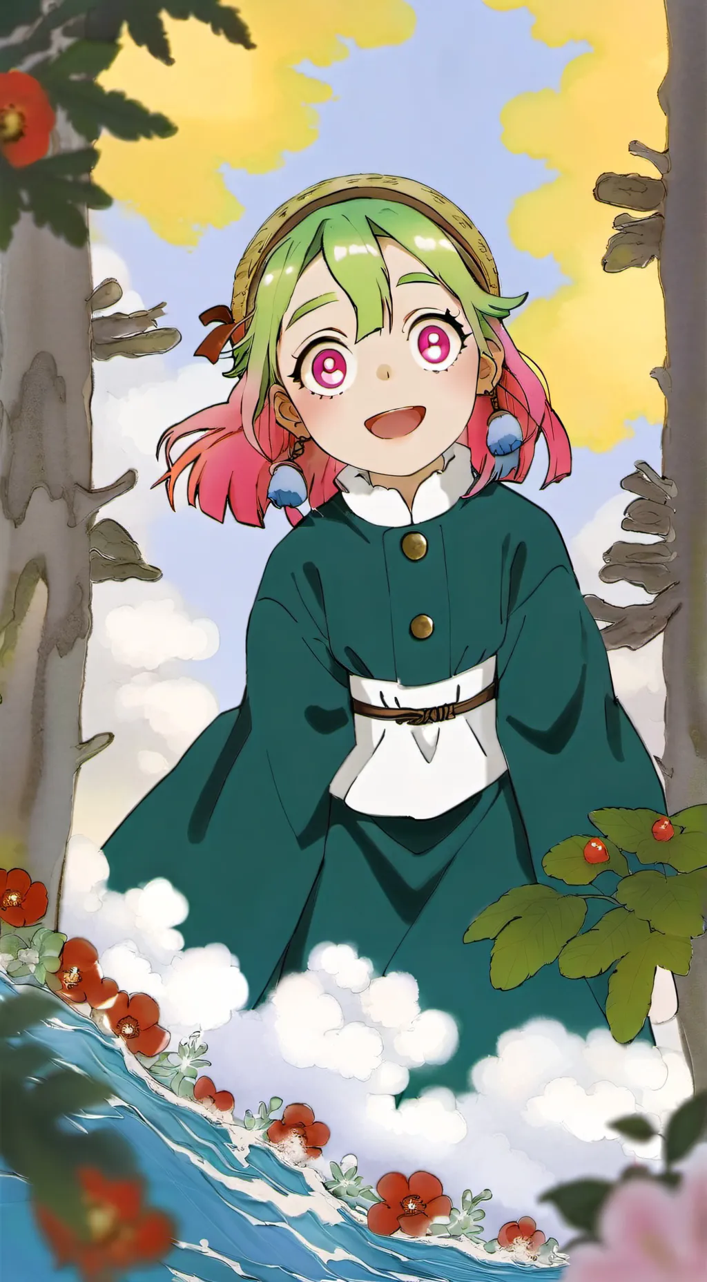 ai character: Mitsuri Kanroji  background