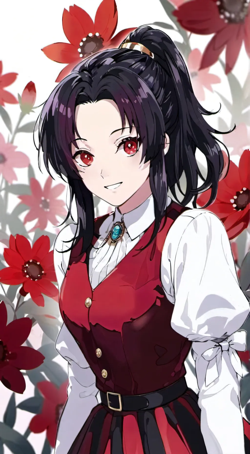 ai character: Ajiko en la finca background
