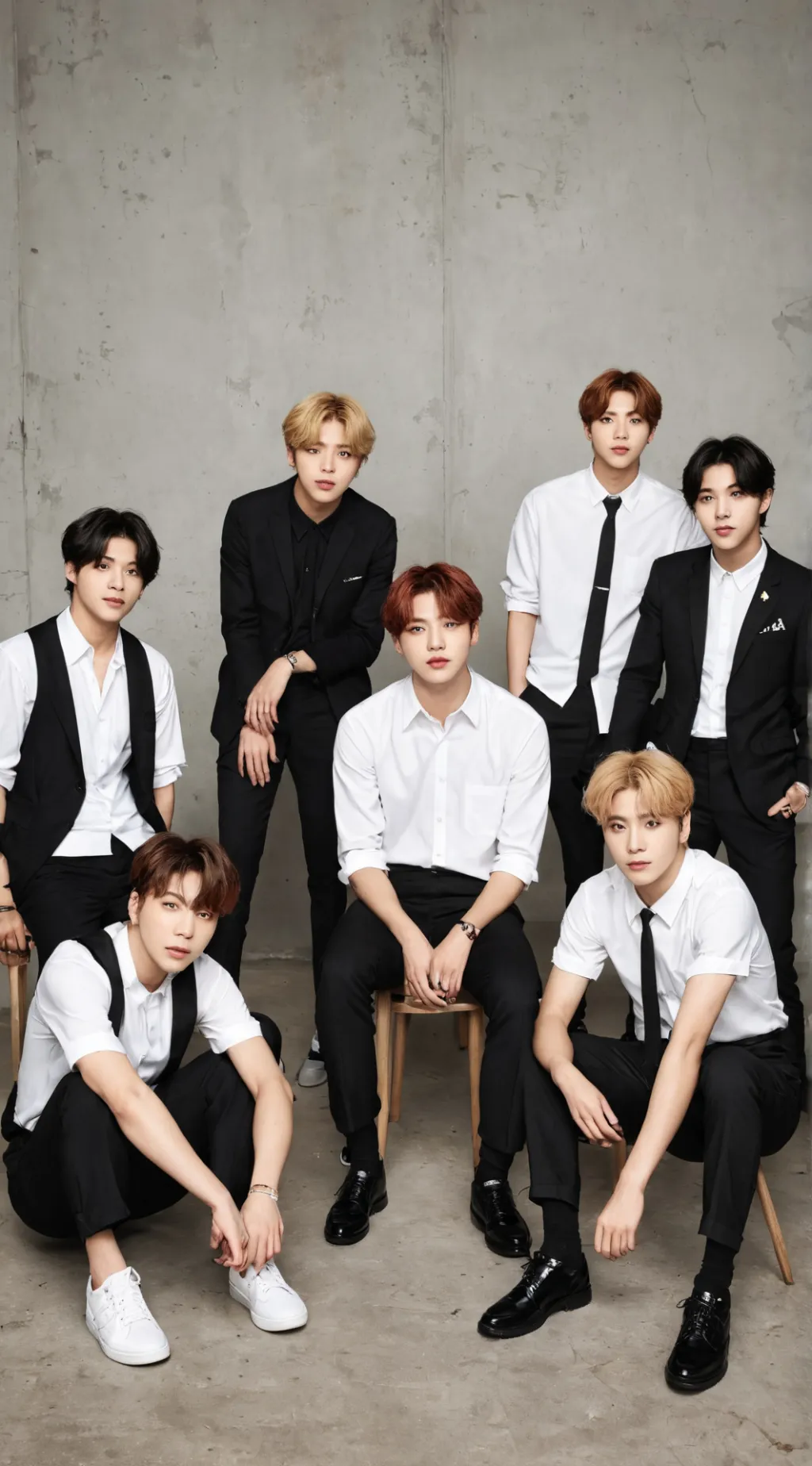 ai character: BTS  background