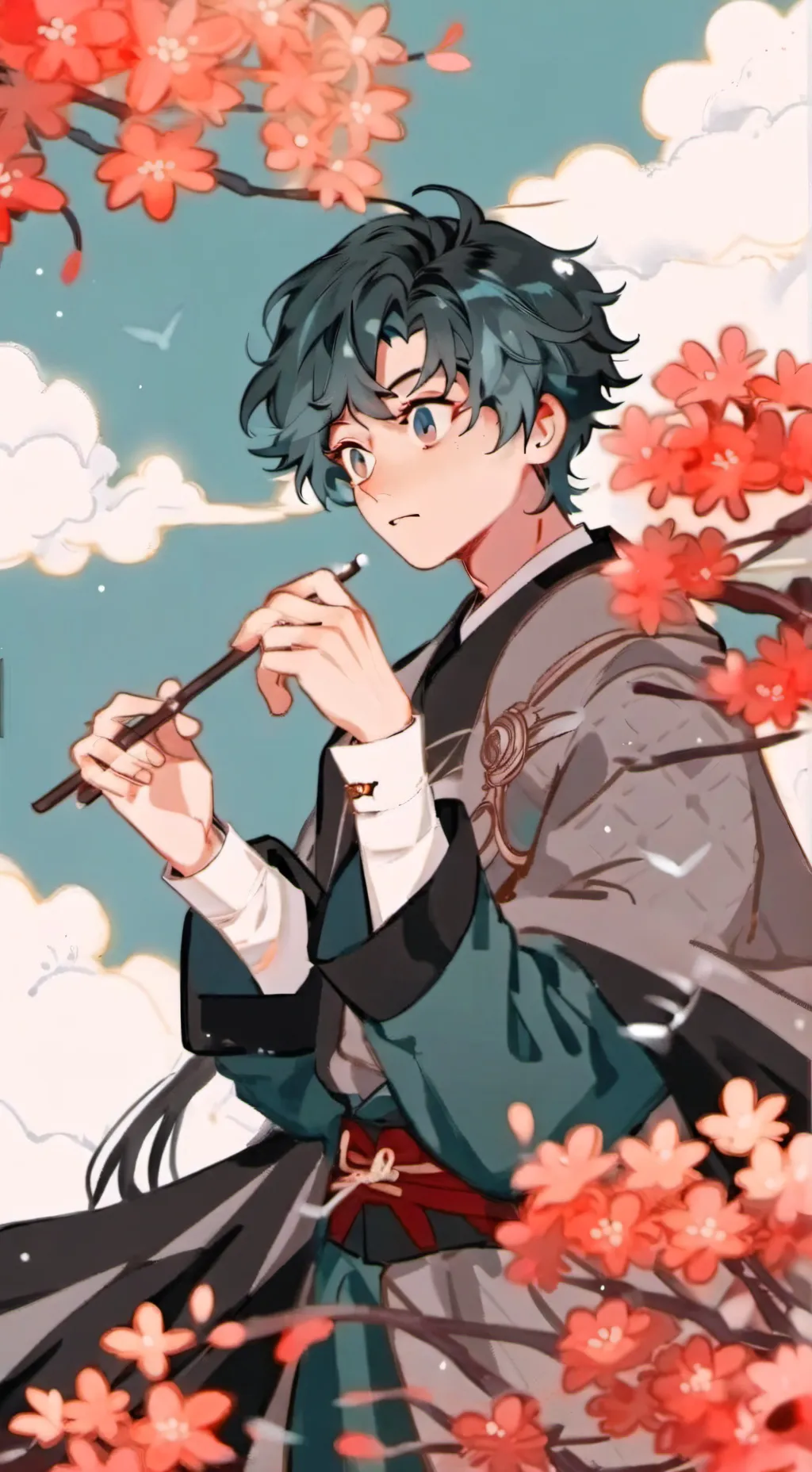 ai character: Deku  background