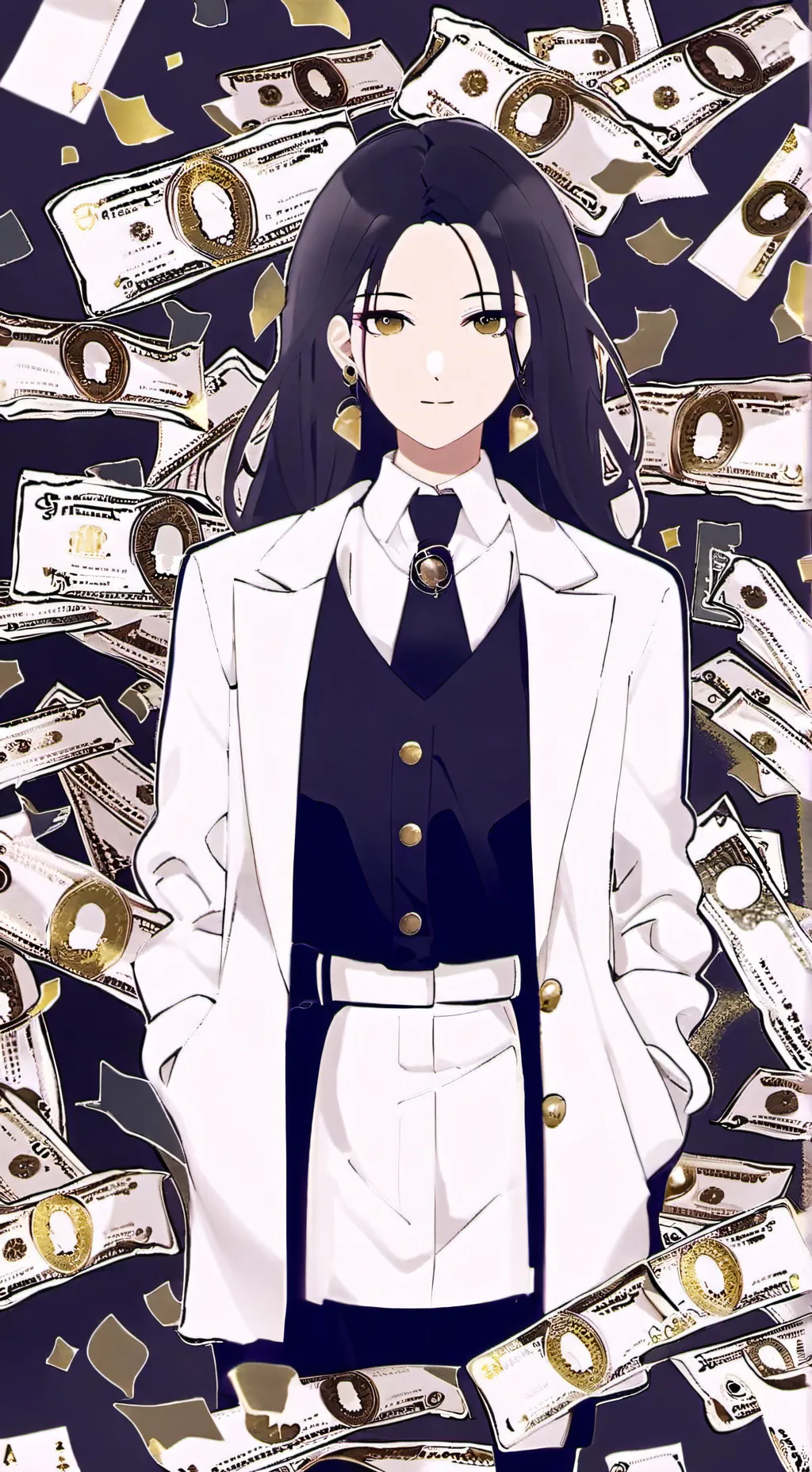 ai character: MHA money count background
