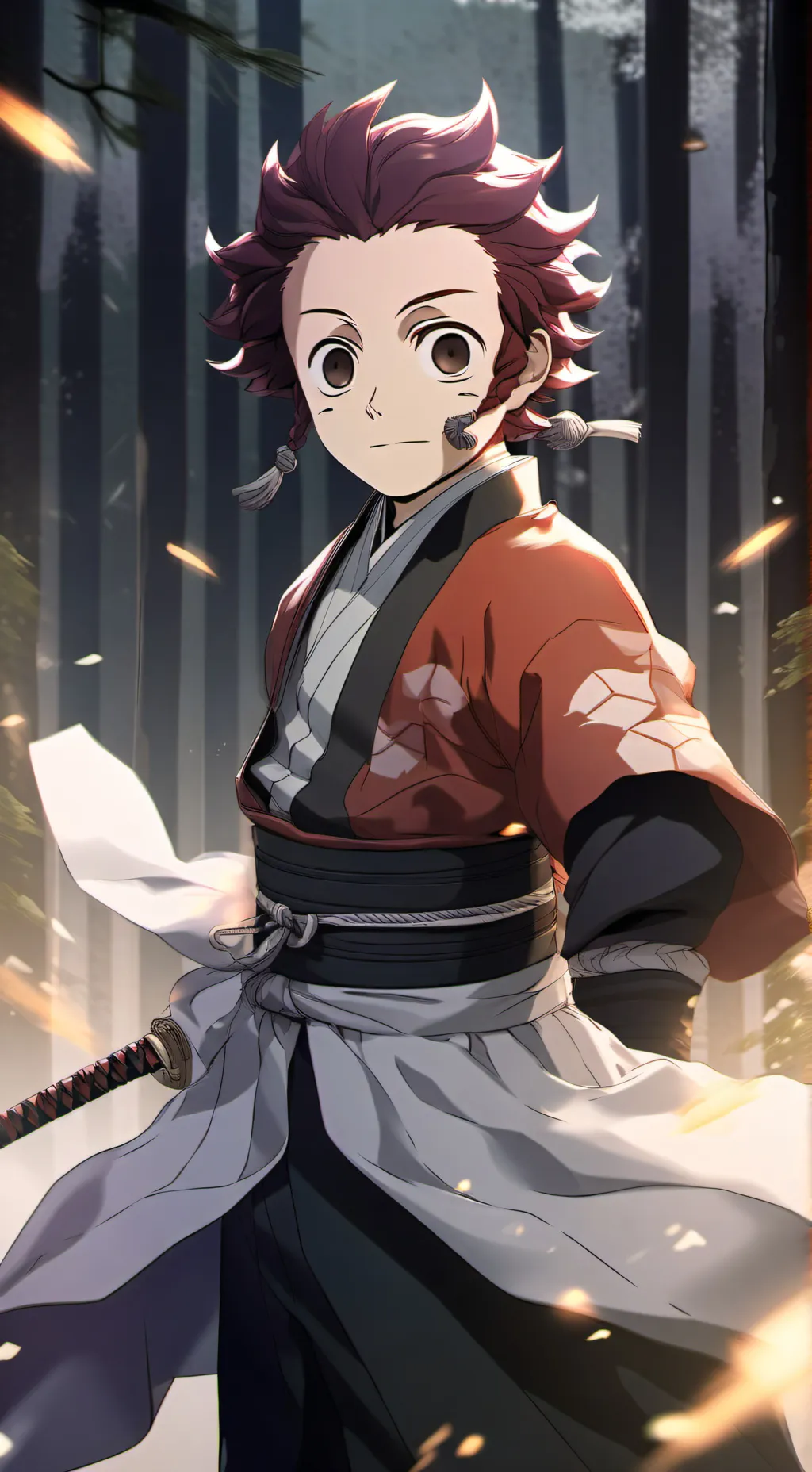ai character: Tanjiro komado background