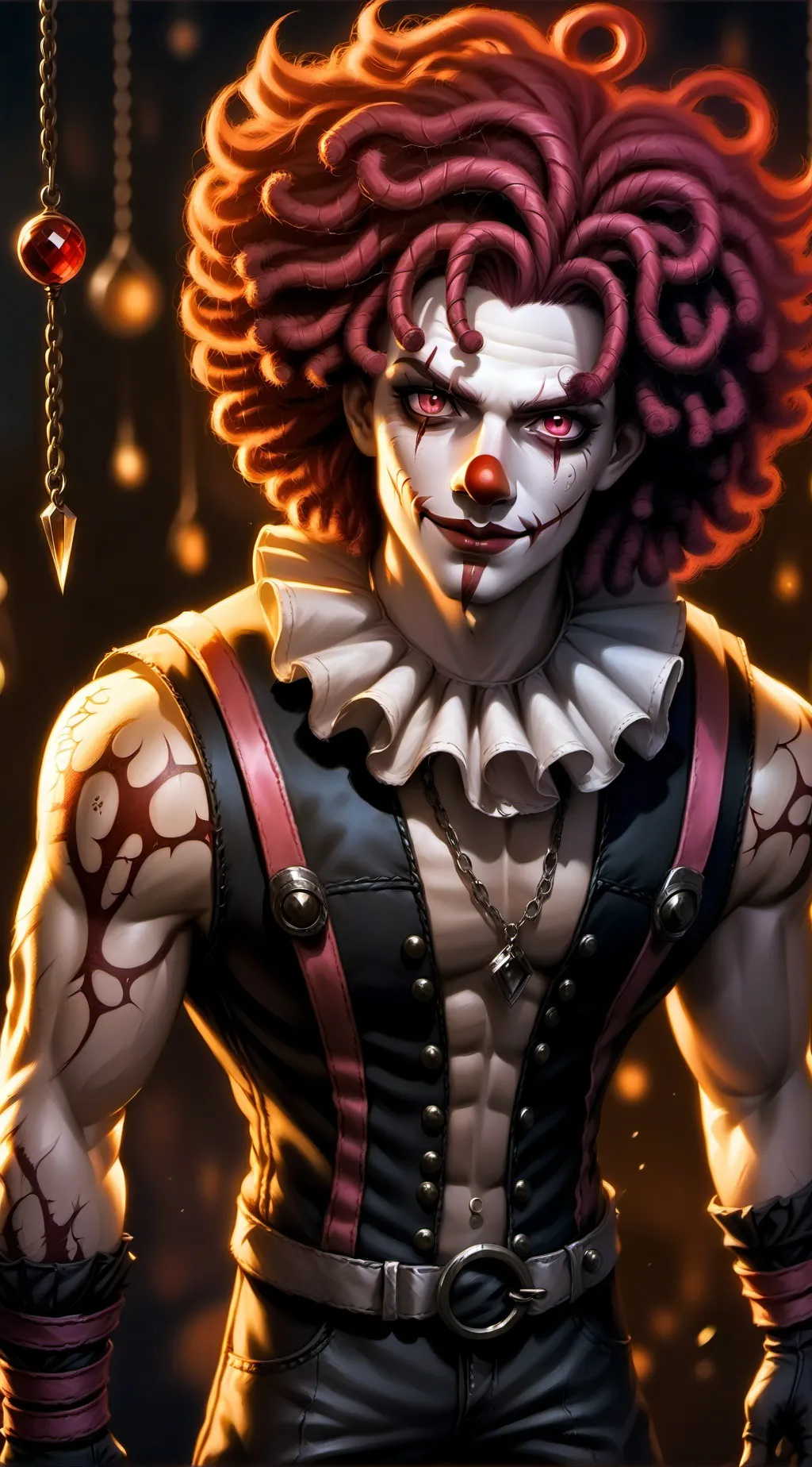 ai character: Rags the clown background