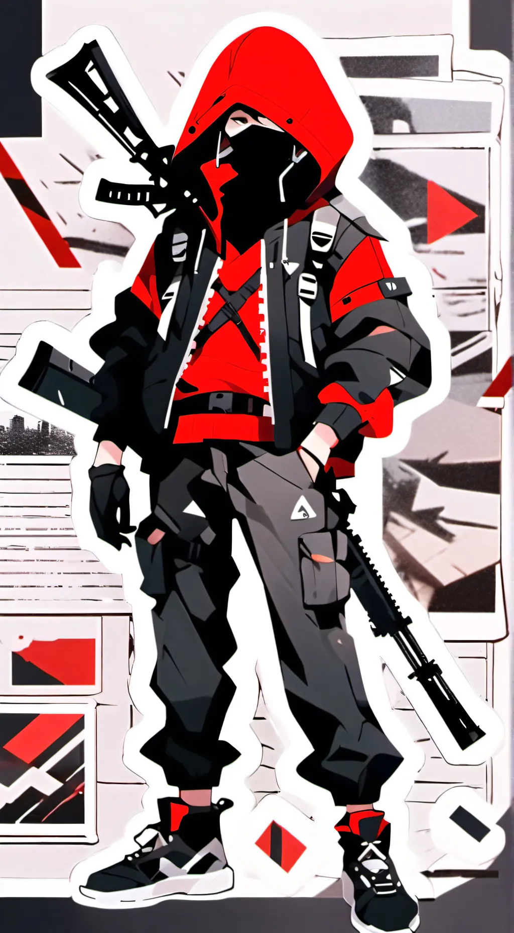 ai character: Squid game cafe background