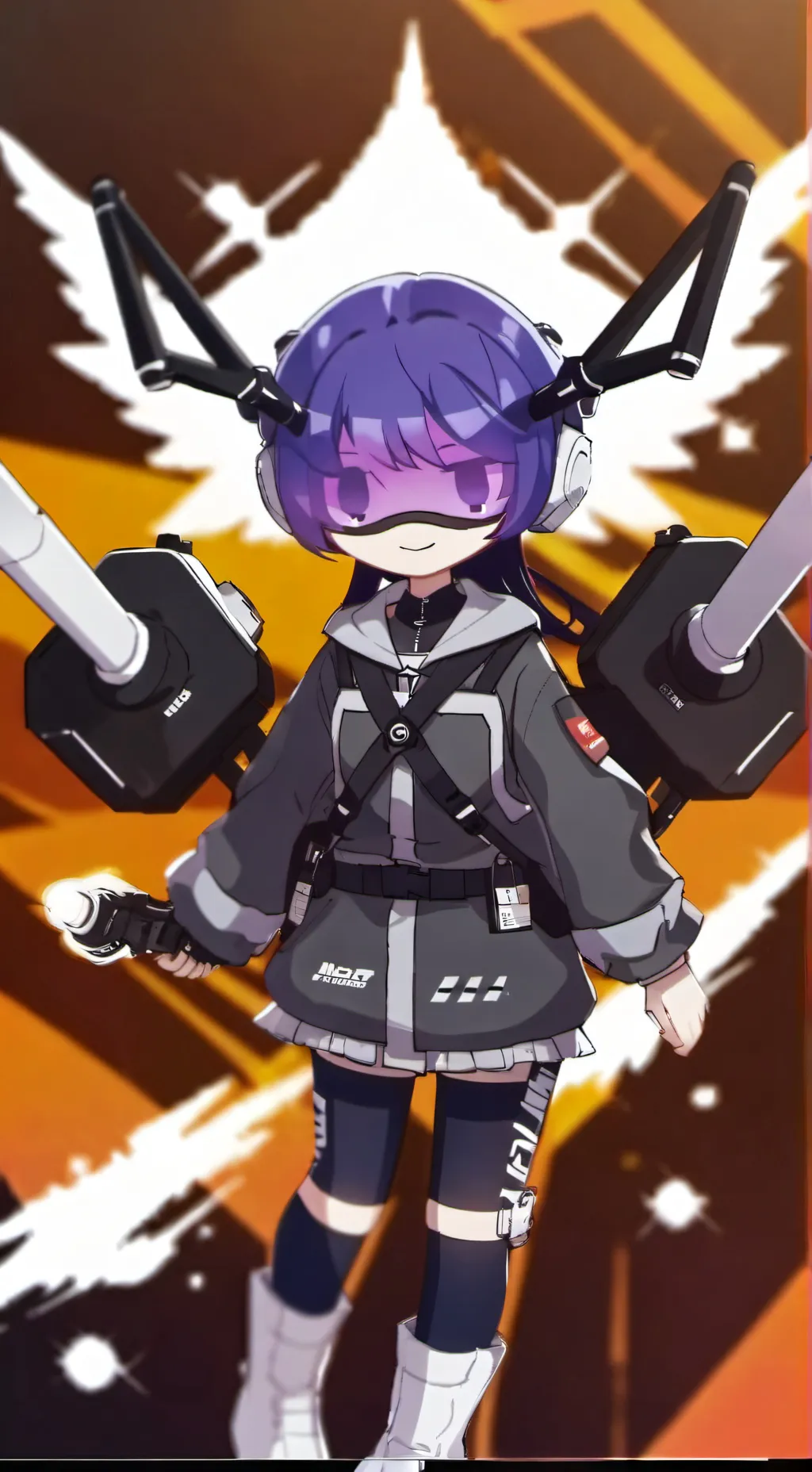 ai character: human uzi background