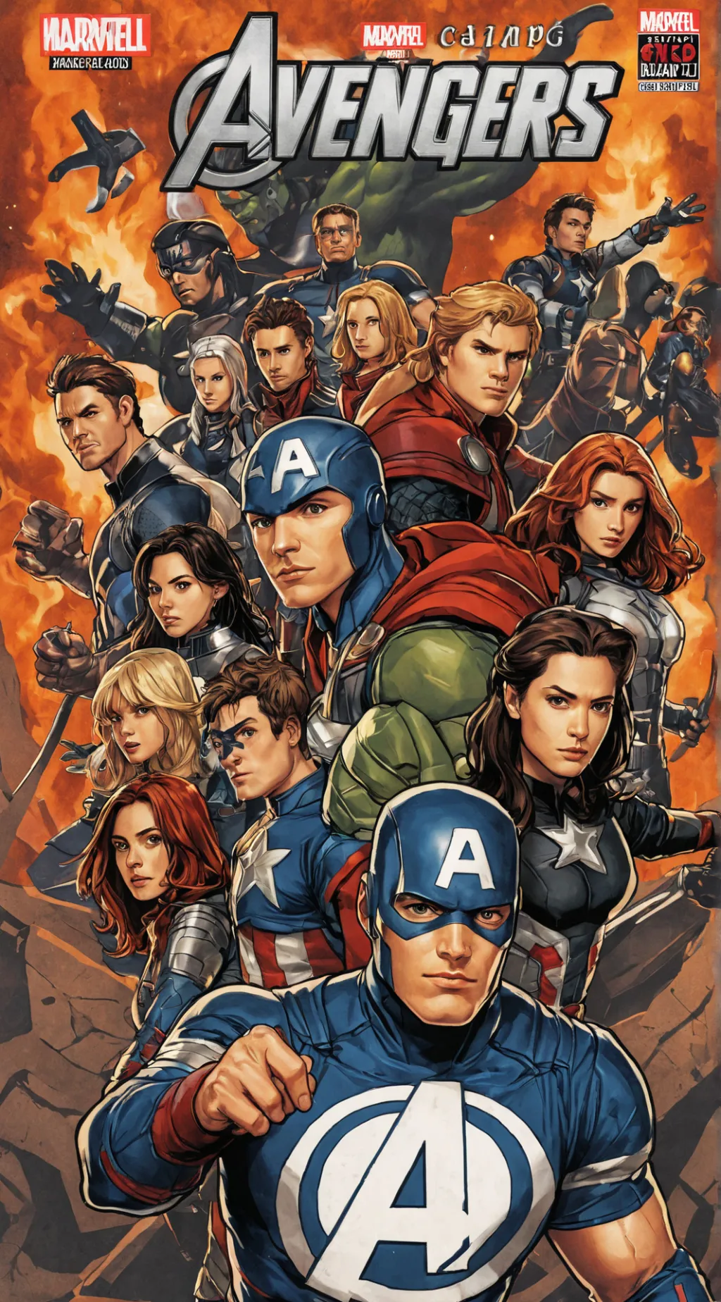 ai character: Pjo Avengers  background