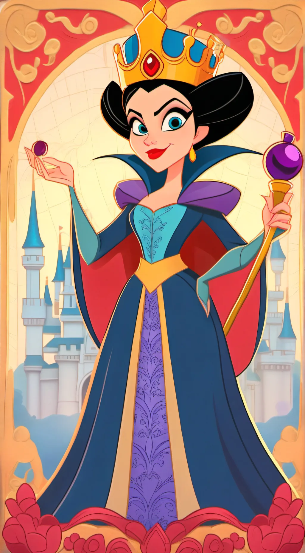 ai character: Evil Queen Allie background