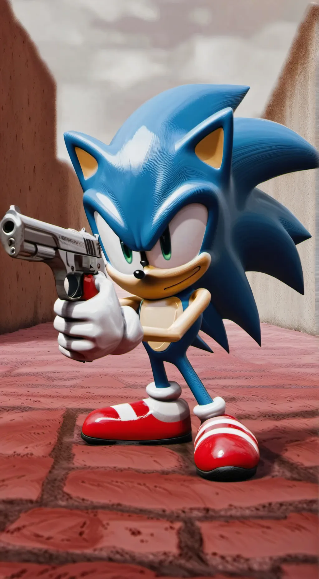 ai character: sonic latino background