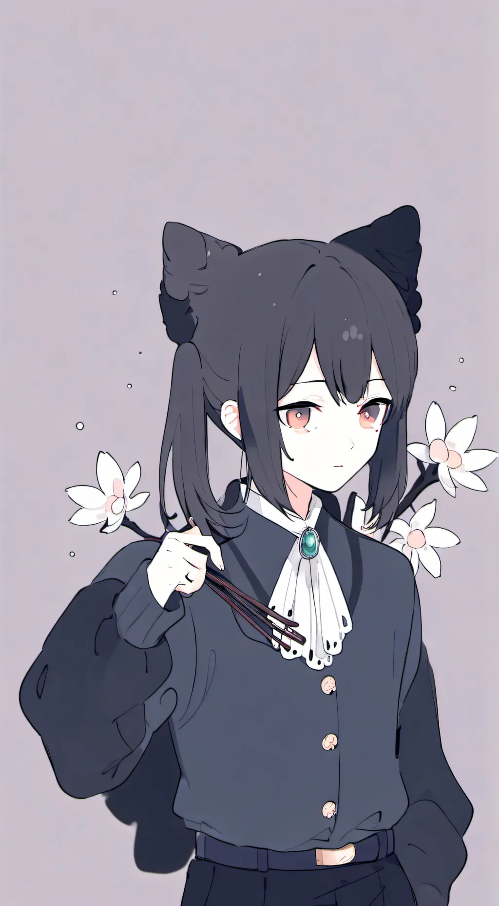 ai character: cat girl background