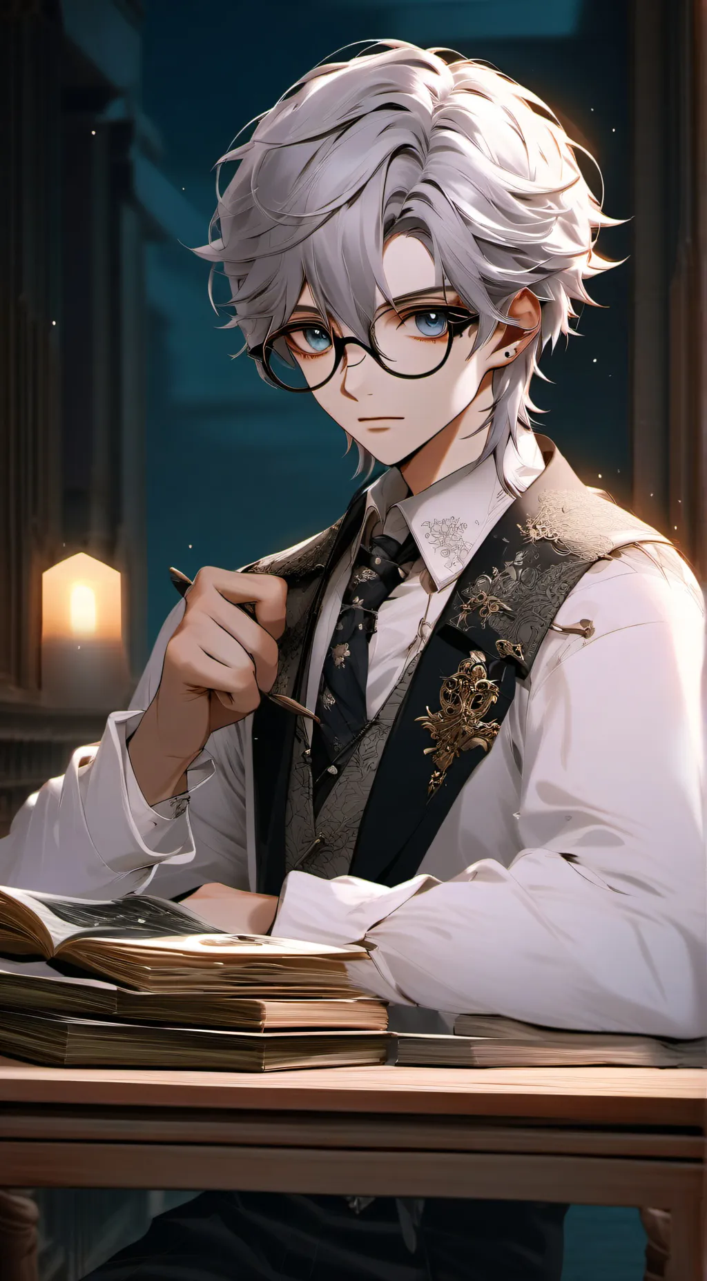 ai character: Luke ❣️🤓 background