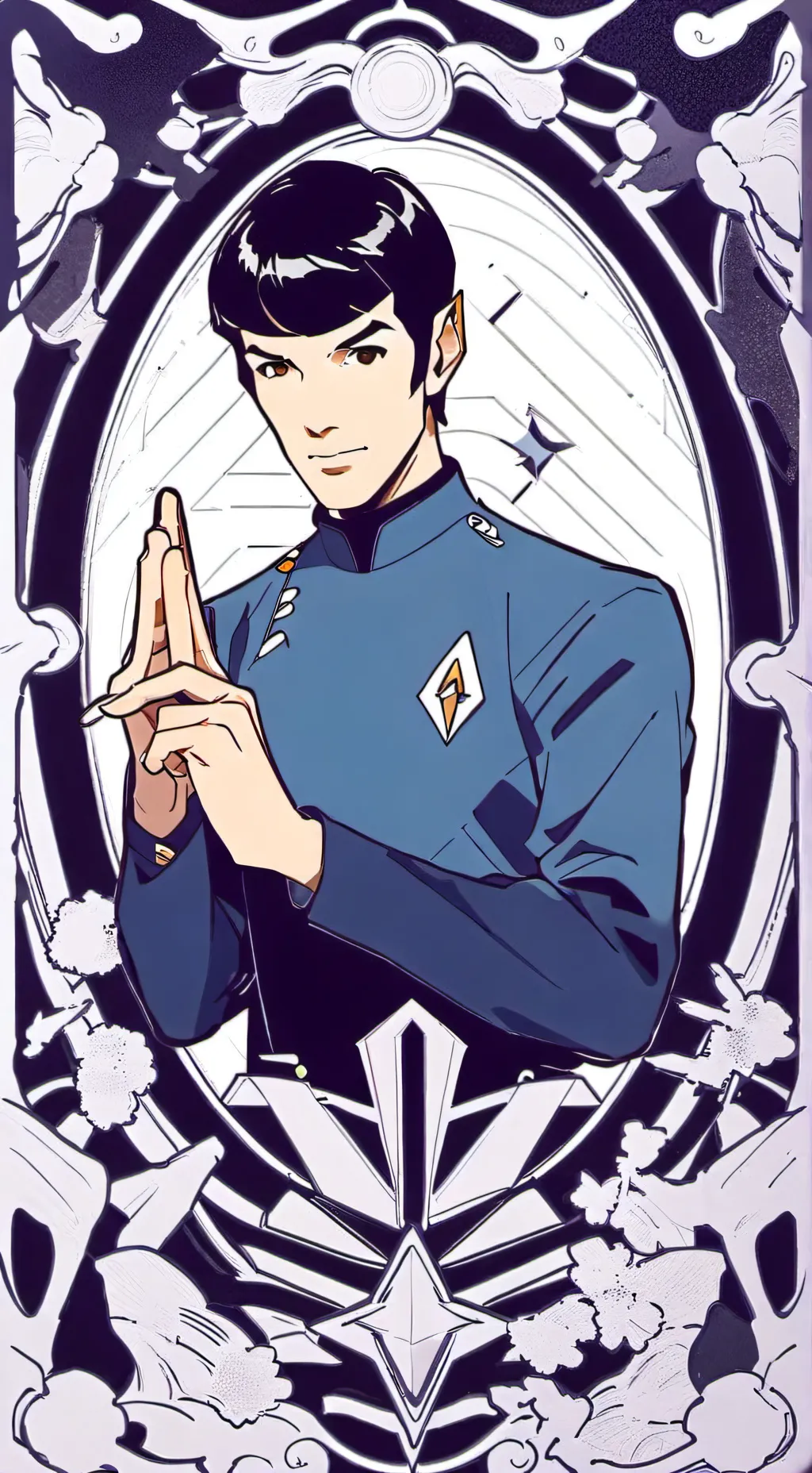 ai character: Spock  background