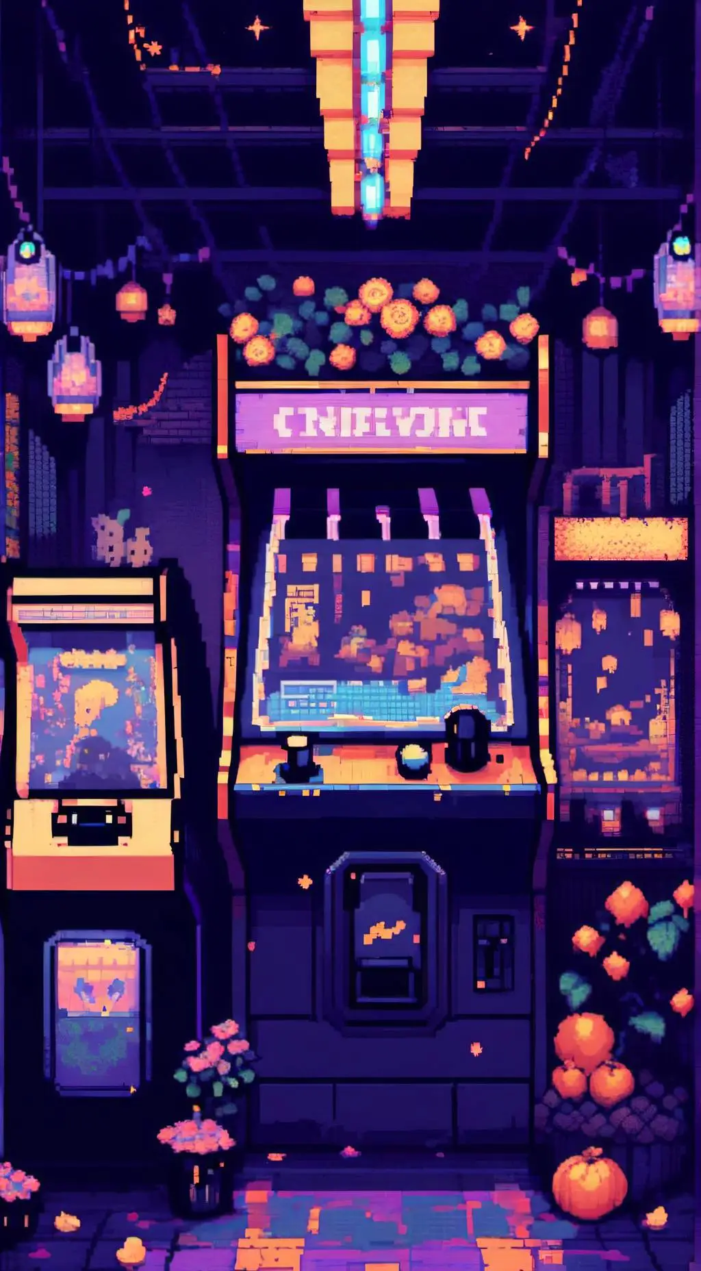 ai character: Mha Arcade background