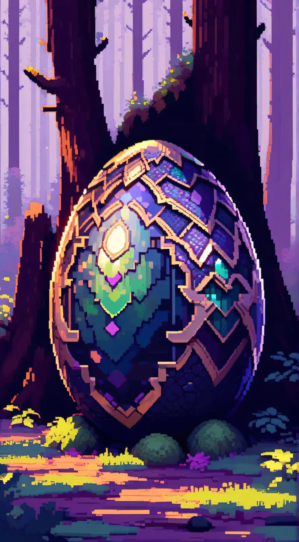 ai character: dragon eggs background