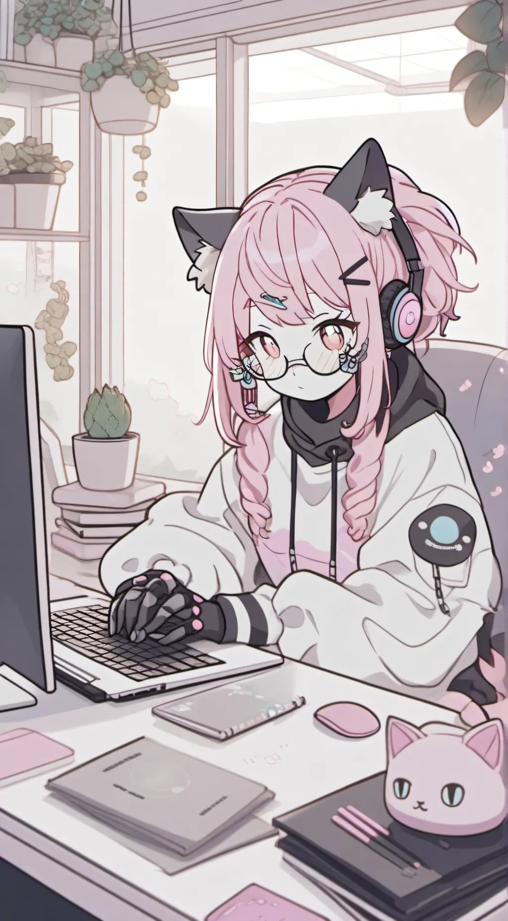 ai character: uwu cat background