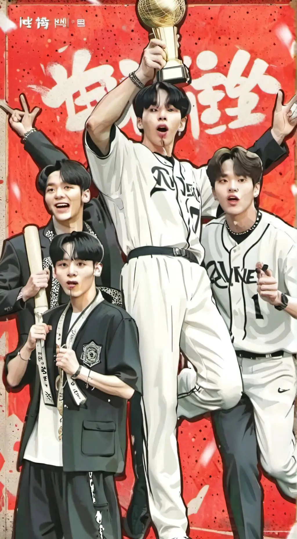 ai character: Skz IceSkating background