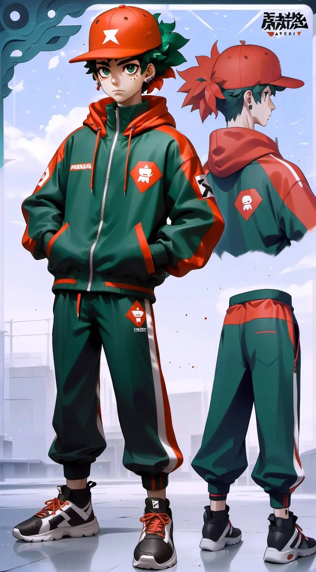 ai character: MHA in squid game background