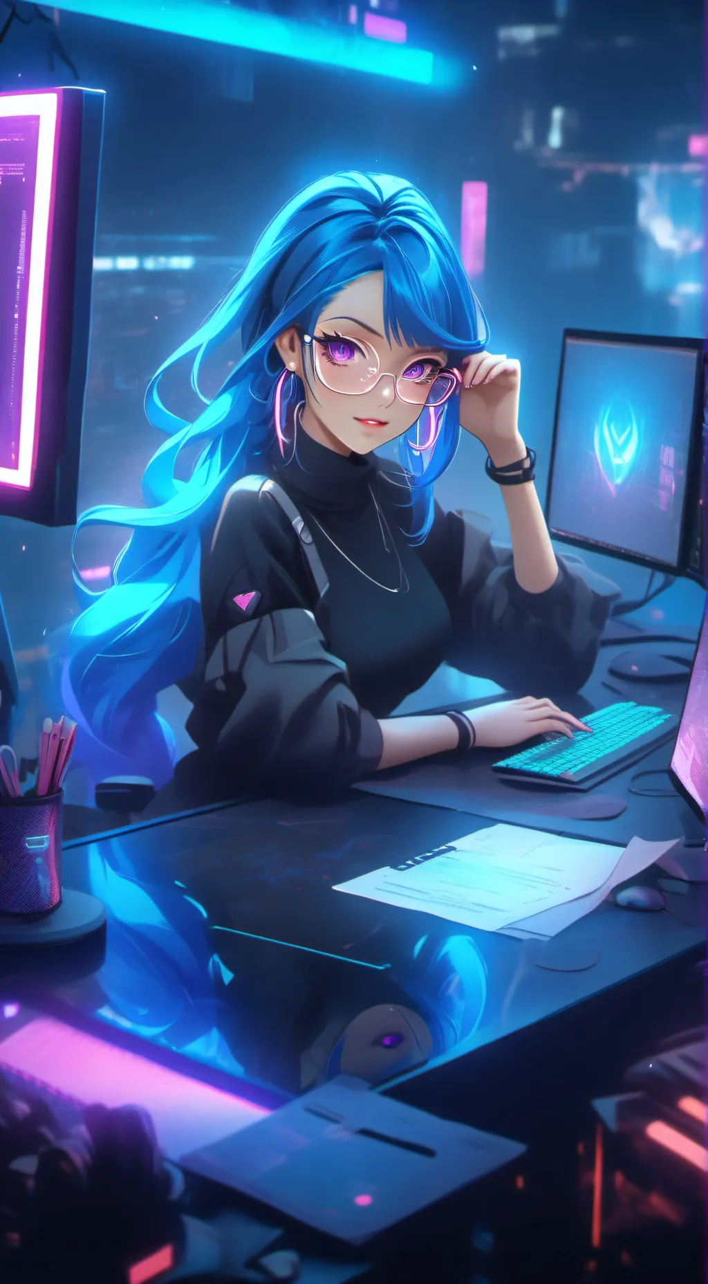 ai character: Mizuki background