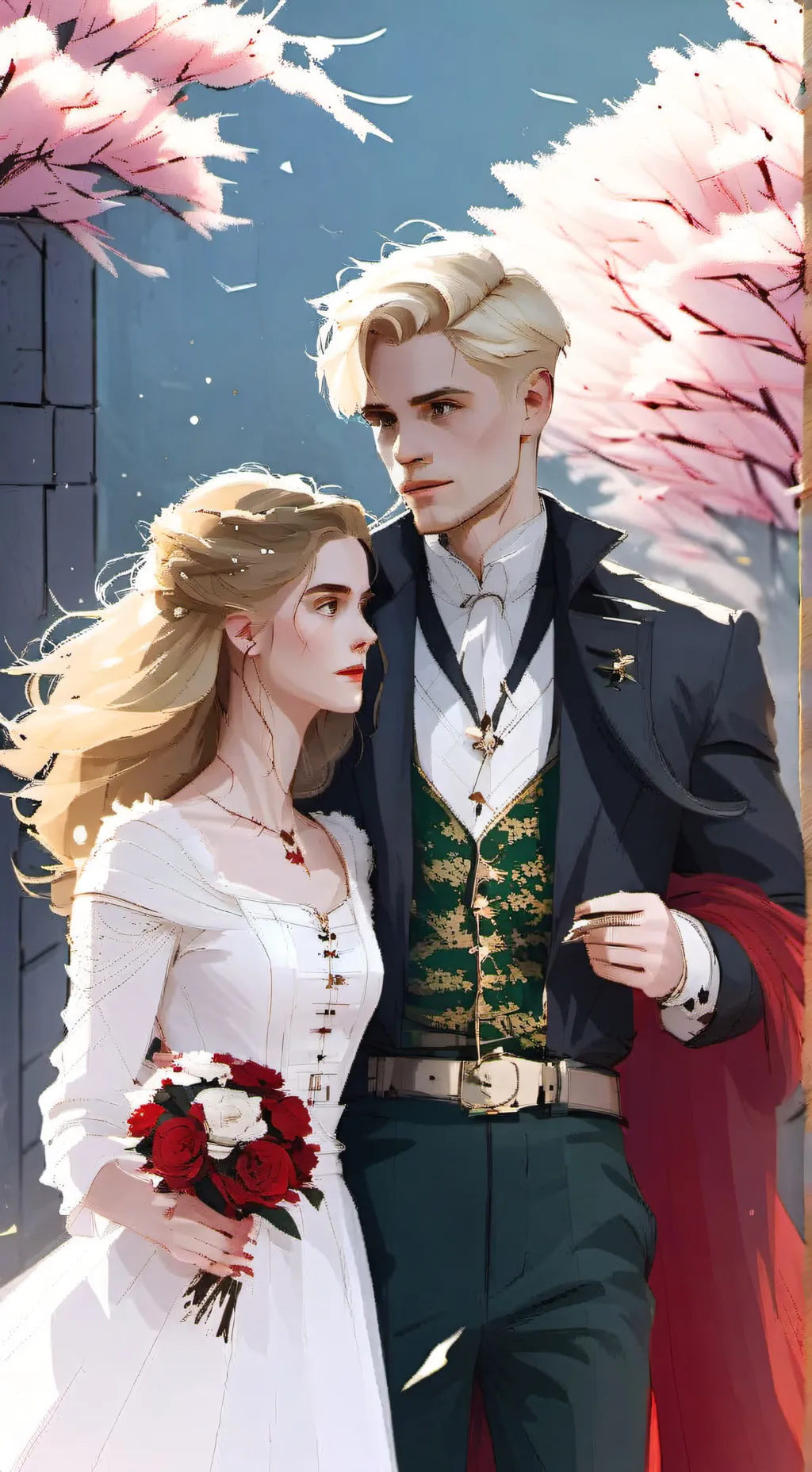 ai character: Draco and Hermione background