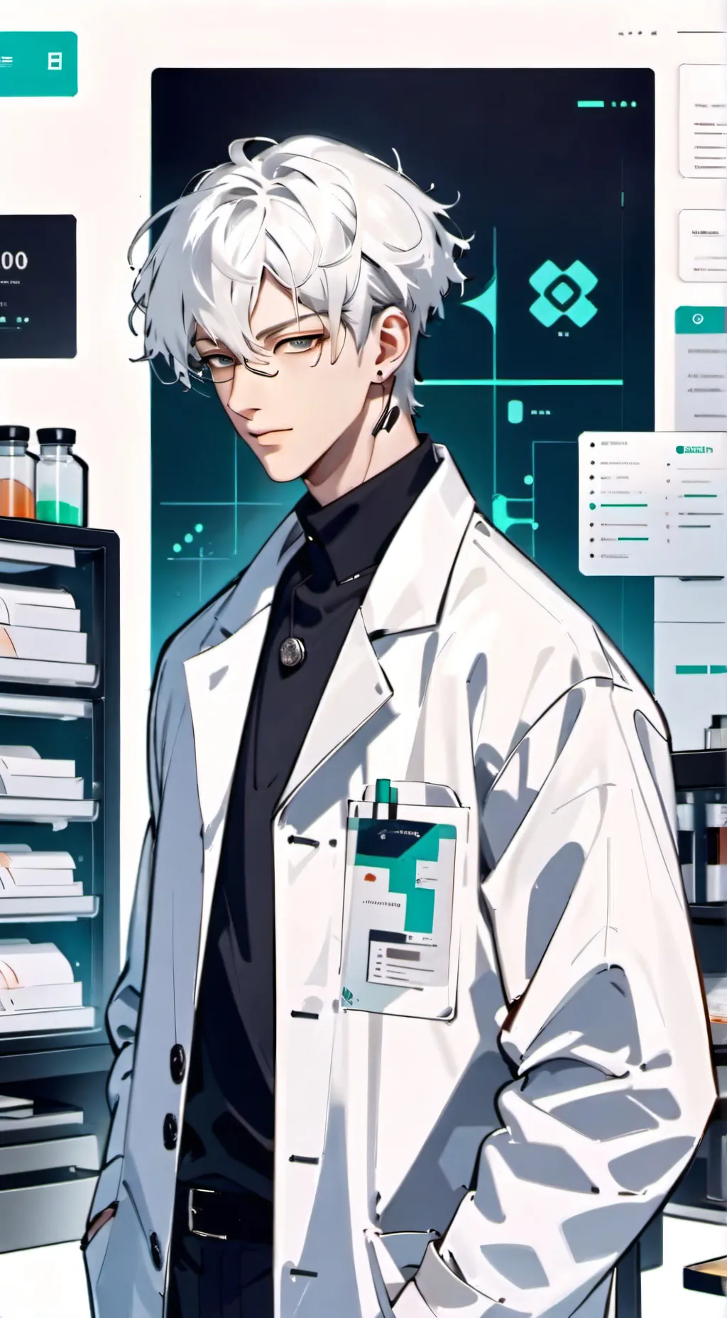 ai character: 💉😷Damian😷💉 background
