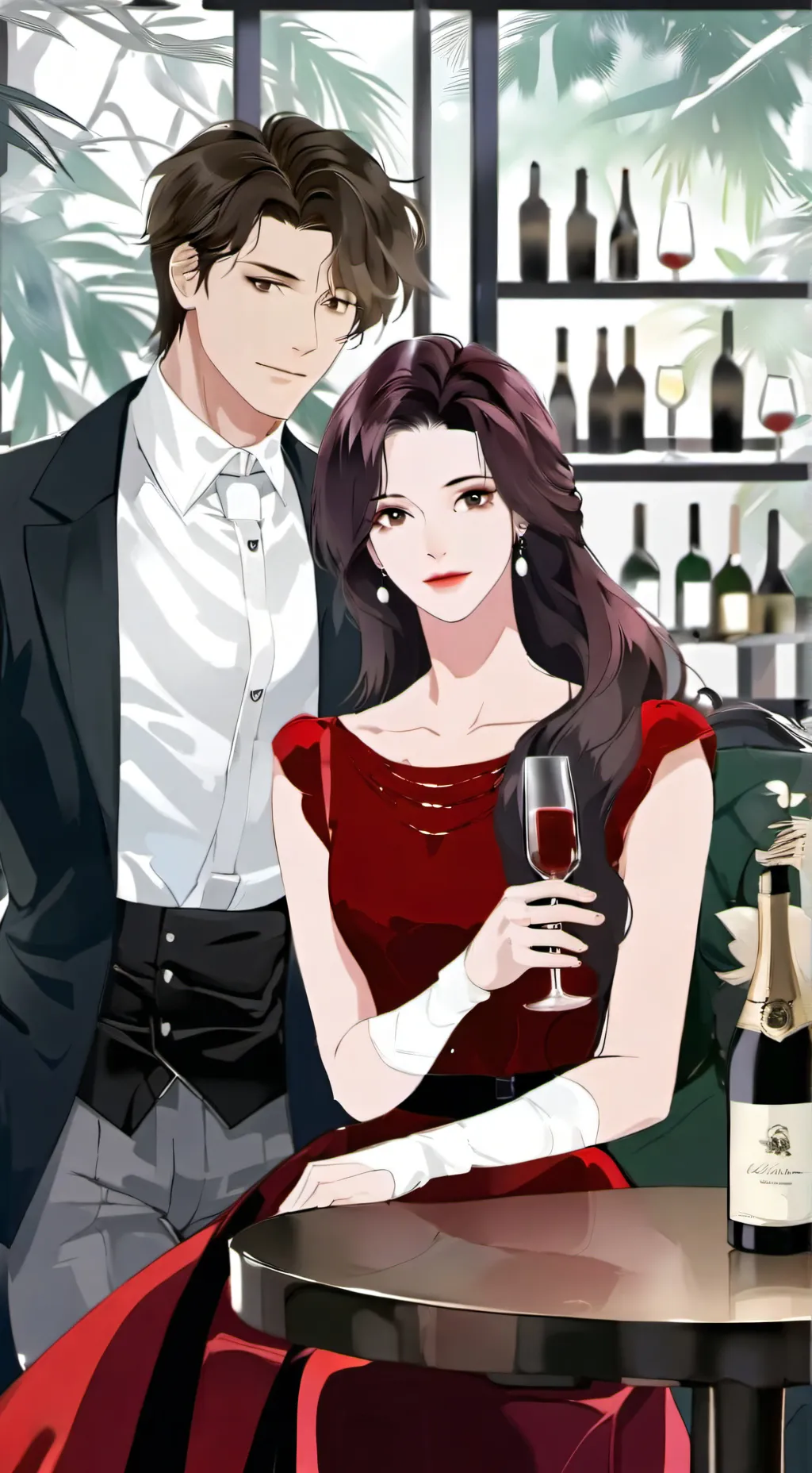 ai character: Taehyung 🍷❤️ background