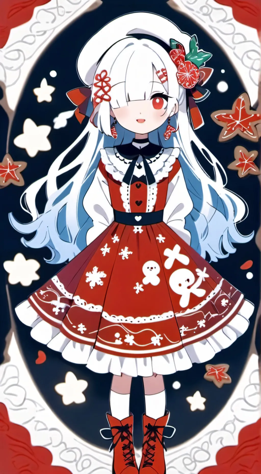 ai character: ginger background