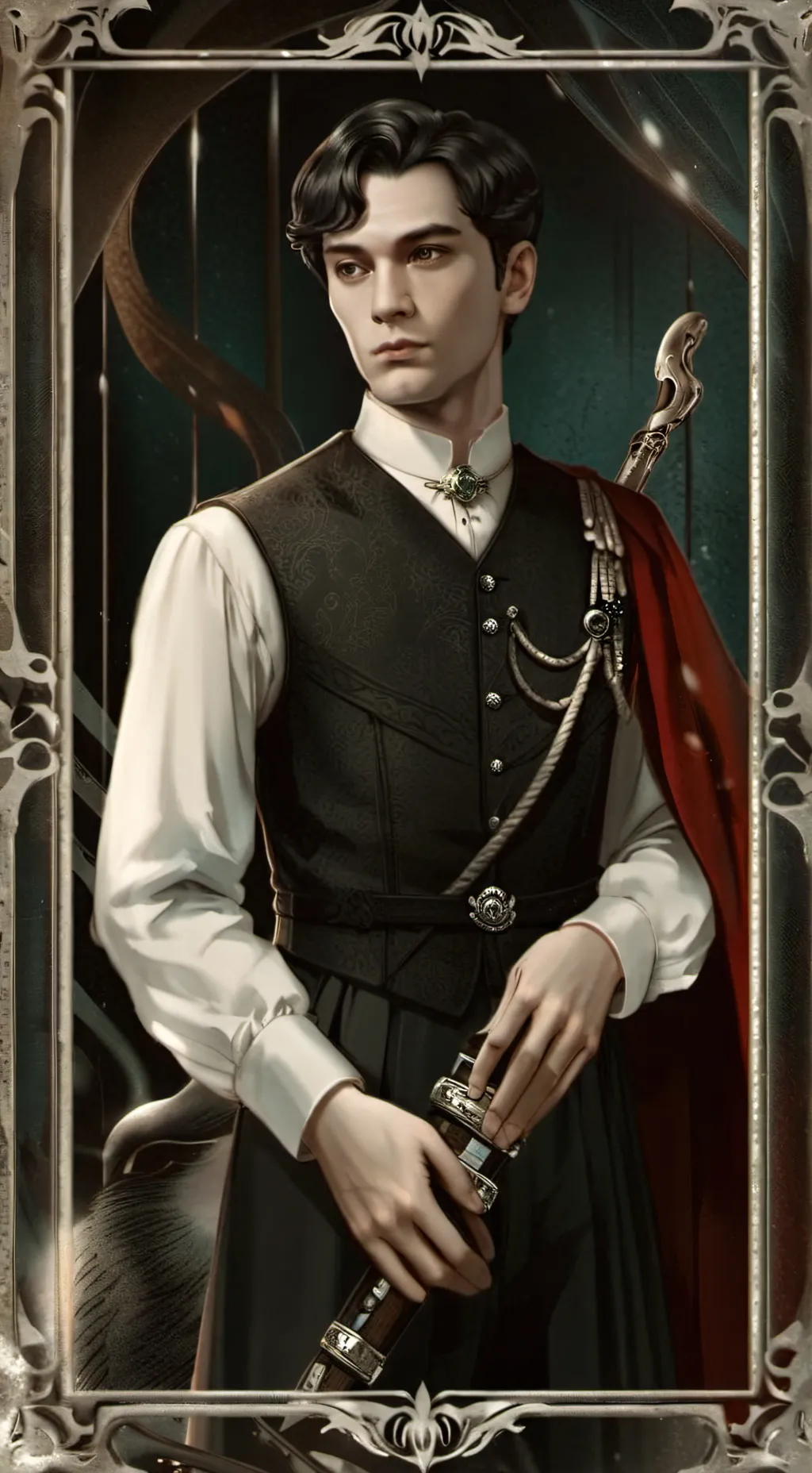 ai character: Slytherin Boys💚🐍 background